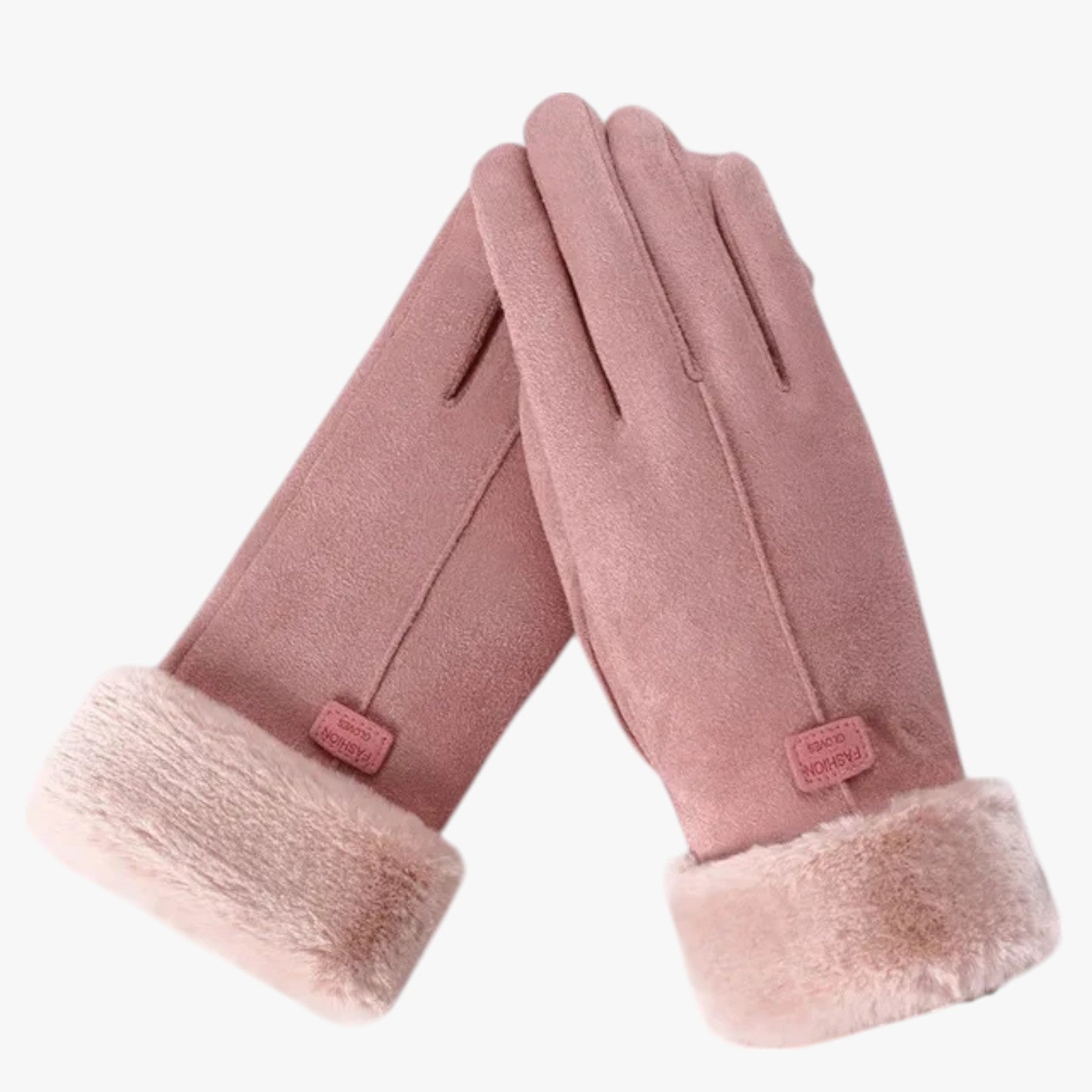 Esther | Guanti Invernali Donna Caldi in Peluche Touchscreen Antivento - Rosa Una Taglia - gloves winter gloves - Concept Palermo