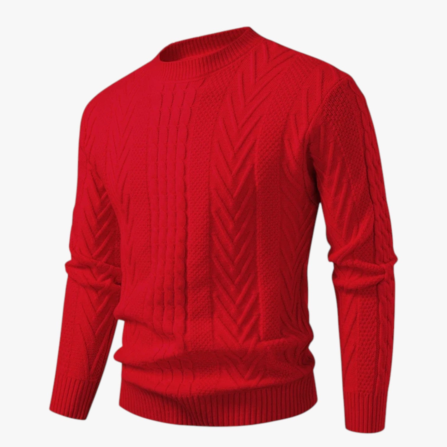 Zander | Maglione da uomo slim fit, luminoso e caldo per l'autunno/inverno - rosso - Sweater sweater men sweaters - Concept Palermo