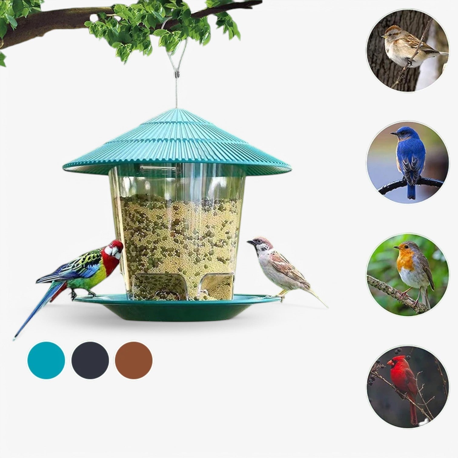 Darby | Porta cibo per uccelli - Facile da riempire e attrae gli uccelli - - pet pet accessories PET SUPPLIES - Concept Palermo