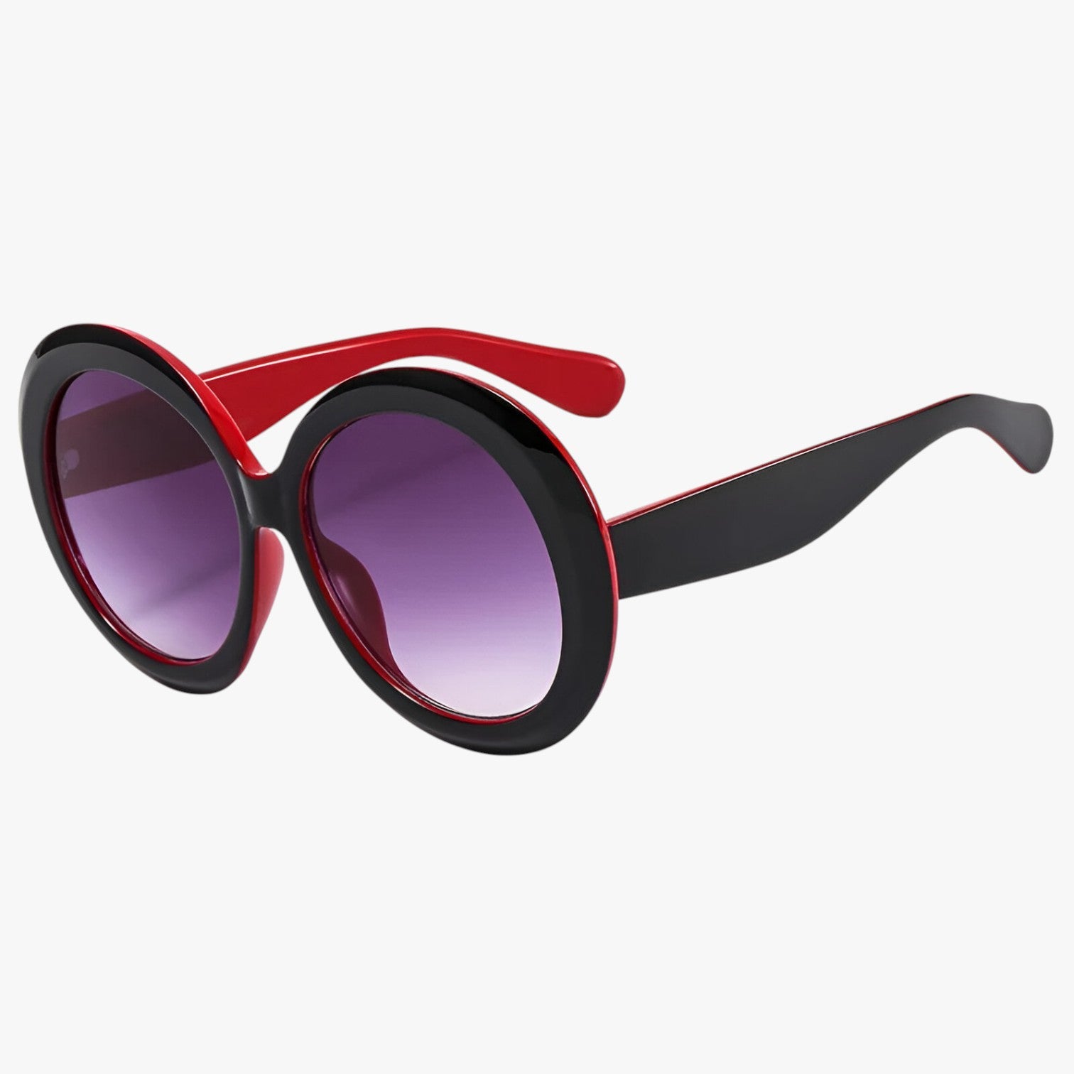 Daphne | Occhiali da sole rotondi oversize di lusso - C3 Nero Rosso Grigio Come nella foto - Fashion Sunglasses Round Sun Glasses sun glasses Sunglasses - Concept Palermo
