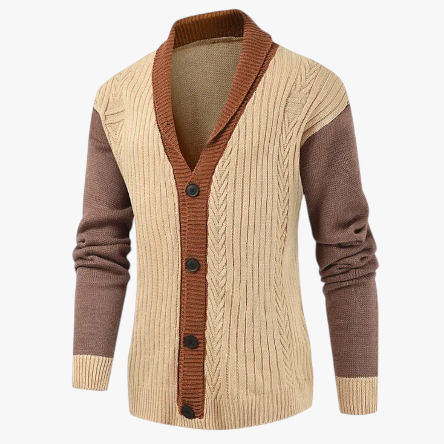 Ivan | Cardigan aperto con scollo a V da uomo: eleganza casual e comfort autunnale - - Sweater sweater men sweaters sweaters & cardigans - Concept Palermo