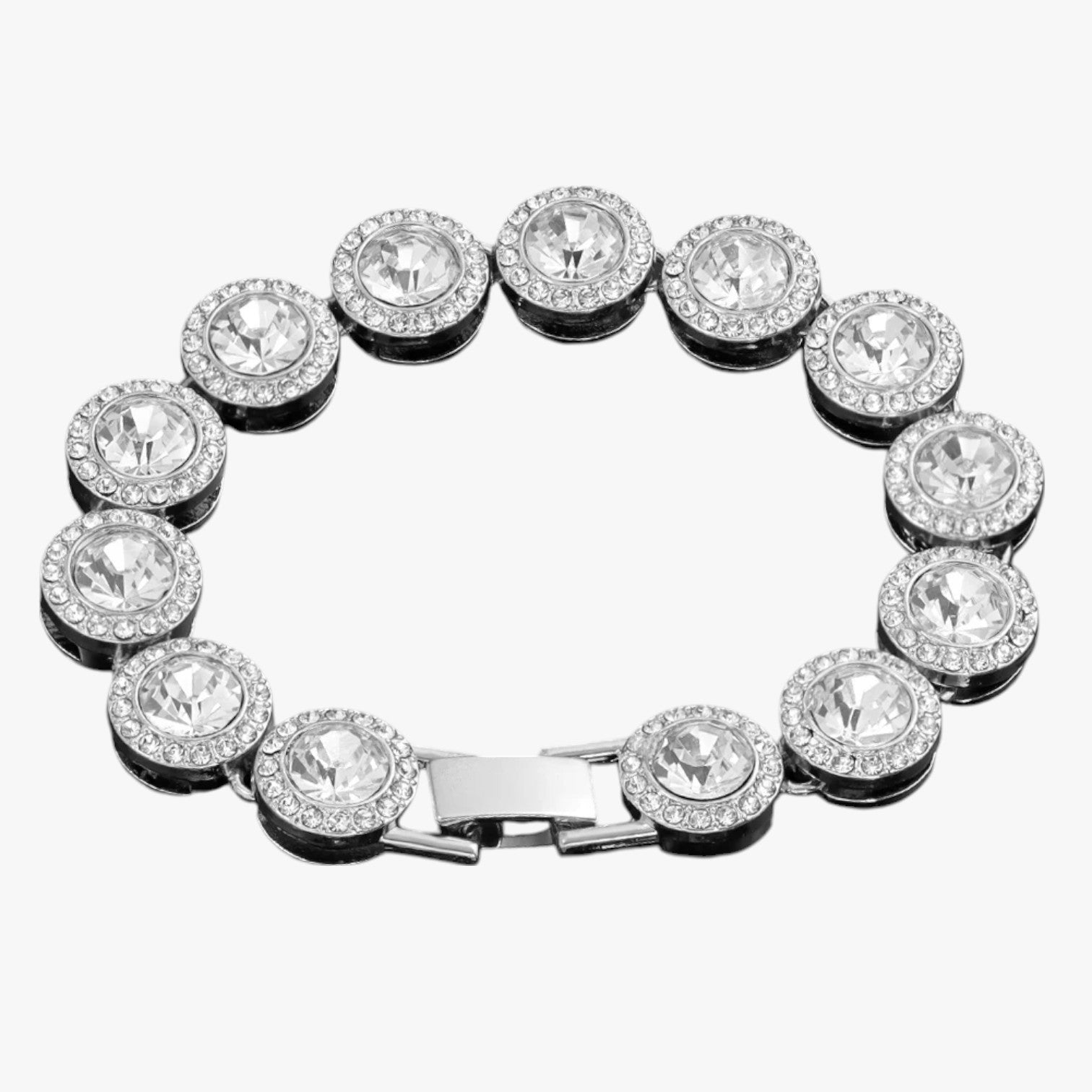 Emery | Bracciale Tennis con Ciondoli Cuore & Cristallo – Eleganza Hip Hop per Ogni Occasione - Argento 3 - BRACELET BRACELET FOR WOMEN BRACELETS bracelets for women women bracelets - Concept Palermo