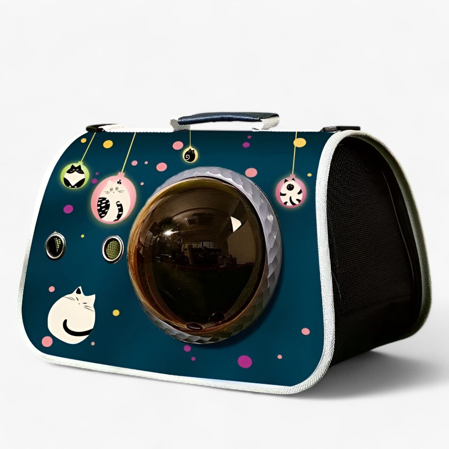 Zoë | Borsa per gatti trasparente e traspirante per viaggi - vestito a stelle come mostrare - - Concept Palermo