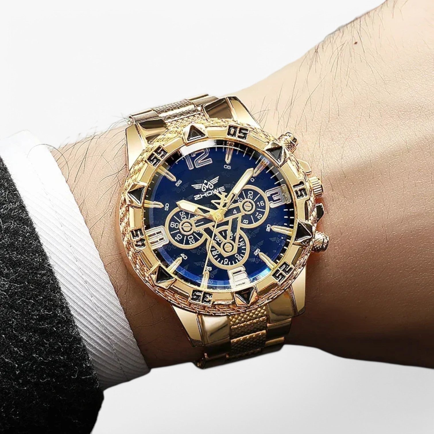 Vitalli | Orologio da uomo di lusso - Elegante e senza tempo con accenti di luce blu - - mens accessory watch for men watches - Concept Palermo