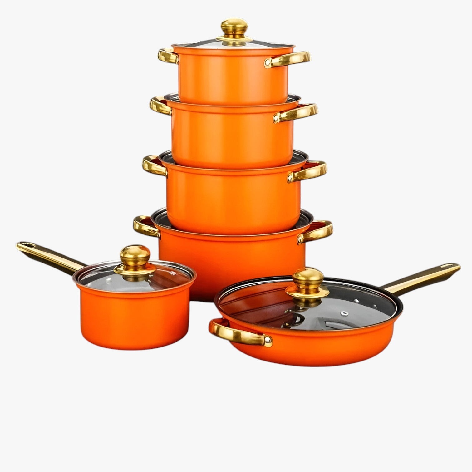 Janna | Set di pentole da 12 pezzi – Cucina con stile e versatilità su tutti i fornelli - - Kitchen - Concept Palermo