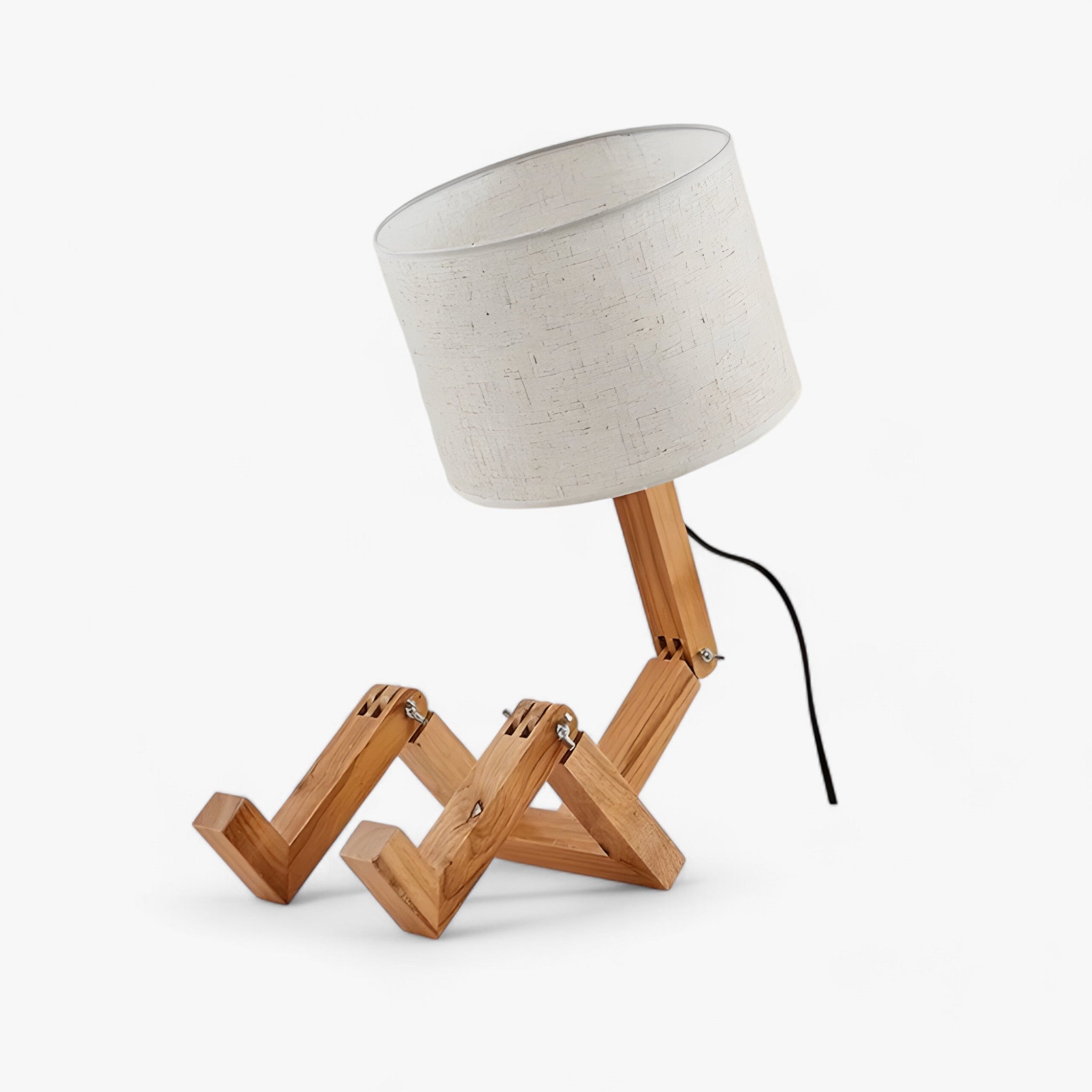 Lampada robot in legno | Lampada da tavolo creativa - stile scandinavo moderno per la lettura e la decorazione - Paralume 1 - home Home accessories Home Decor - Concept Palermo