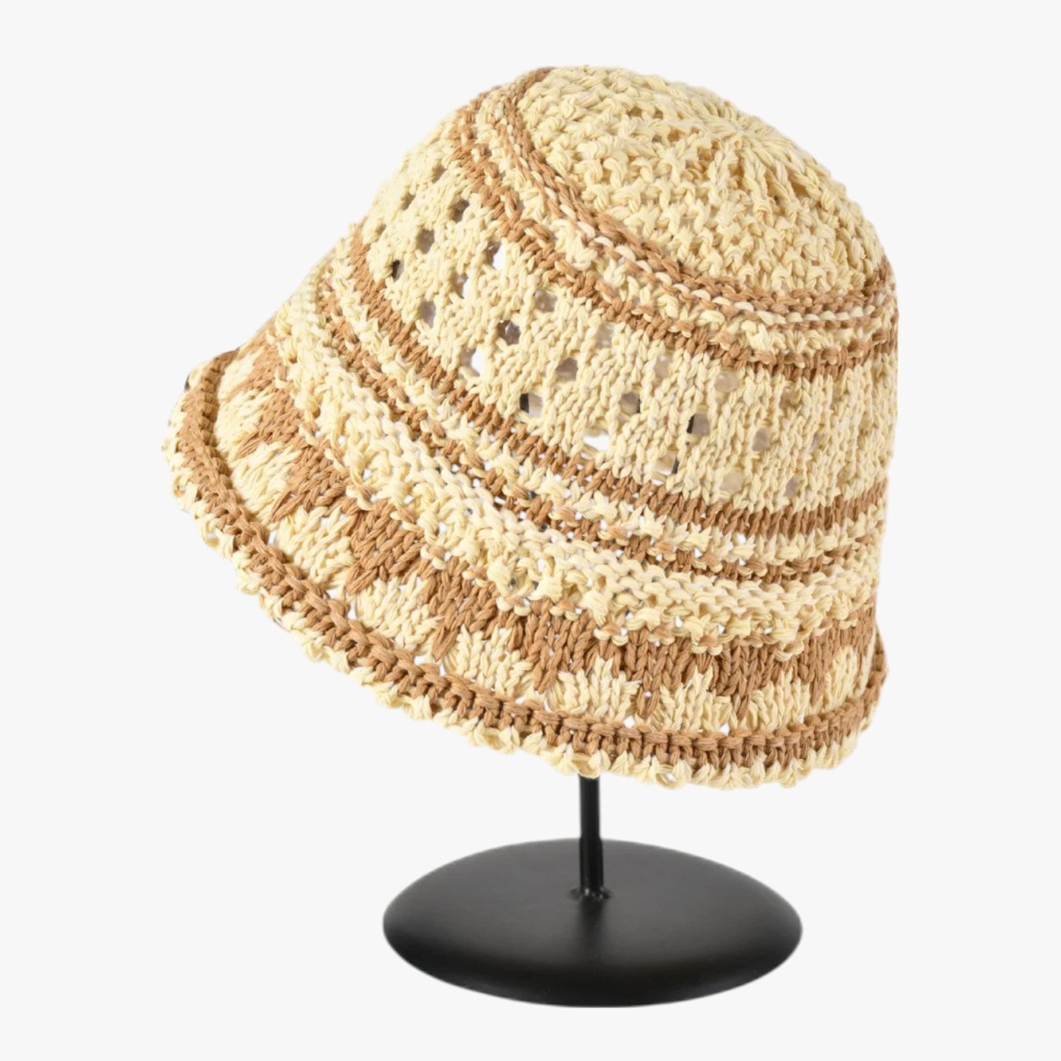 Elora | Cappello estivo traforato pieghevole da donna - Beige - hat Hat for girls hats women hat womens hat - Concept Palermo