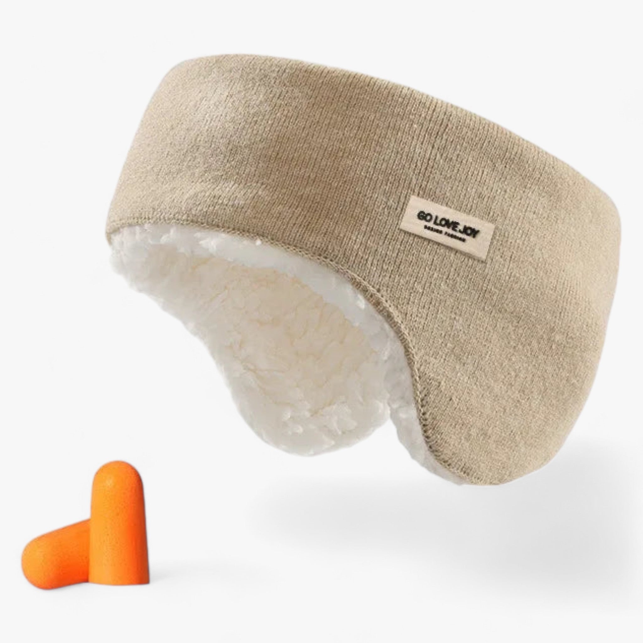Agatha | Tappi per le orecchie in pelliccia insonorizzata - confortevoli e con cancellazione del rumore - Beige (con tappi per le orecchie) - - Concept Palermo
