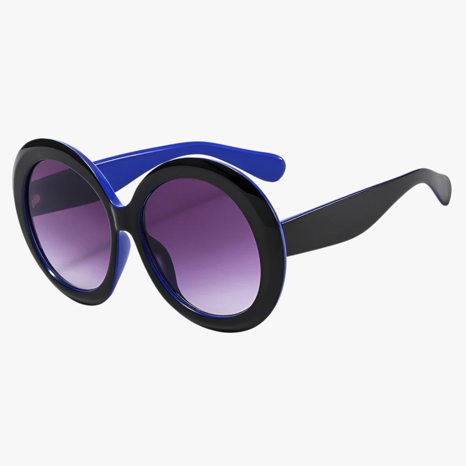 Daphne | Occhiali da sole rotondi oversize di lusso - C2 Nero Blu Grigio Come nella foto - Fashion Sunglasses Round Sun Glasses sun glasses Sunglasses - Concept Palermo