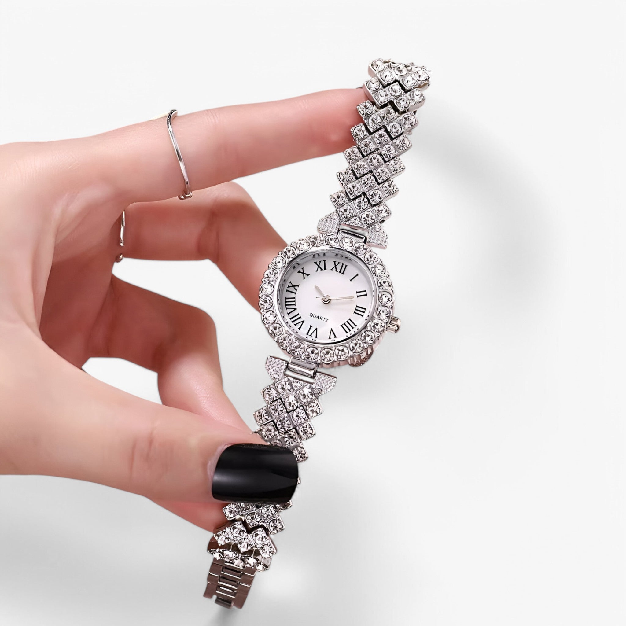 Maria | Orologio elegante in oro rosa con diamanti - - female watch watch for women - Concept Palermo