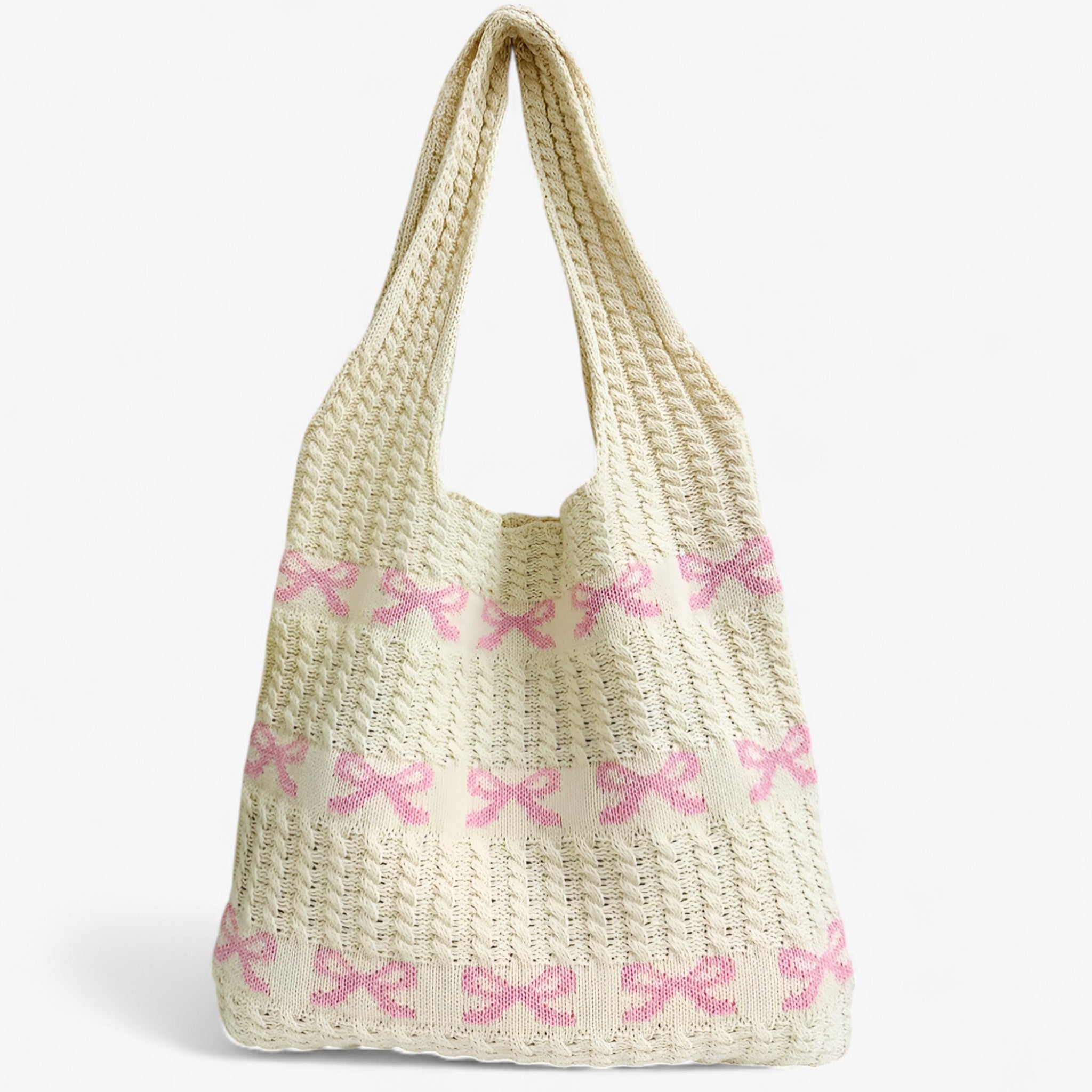 Francesca | Borsa All’Uncinetto con Fiocco - Rosa - - Concept Palermo