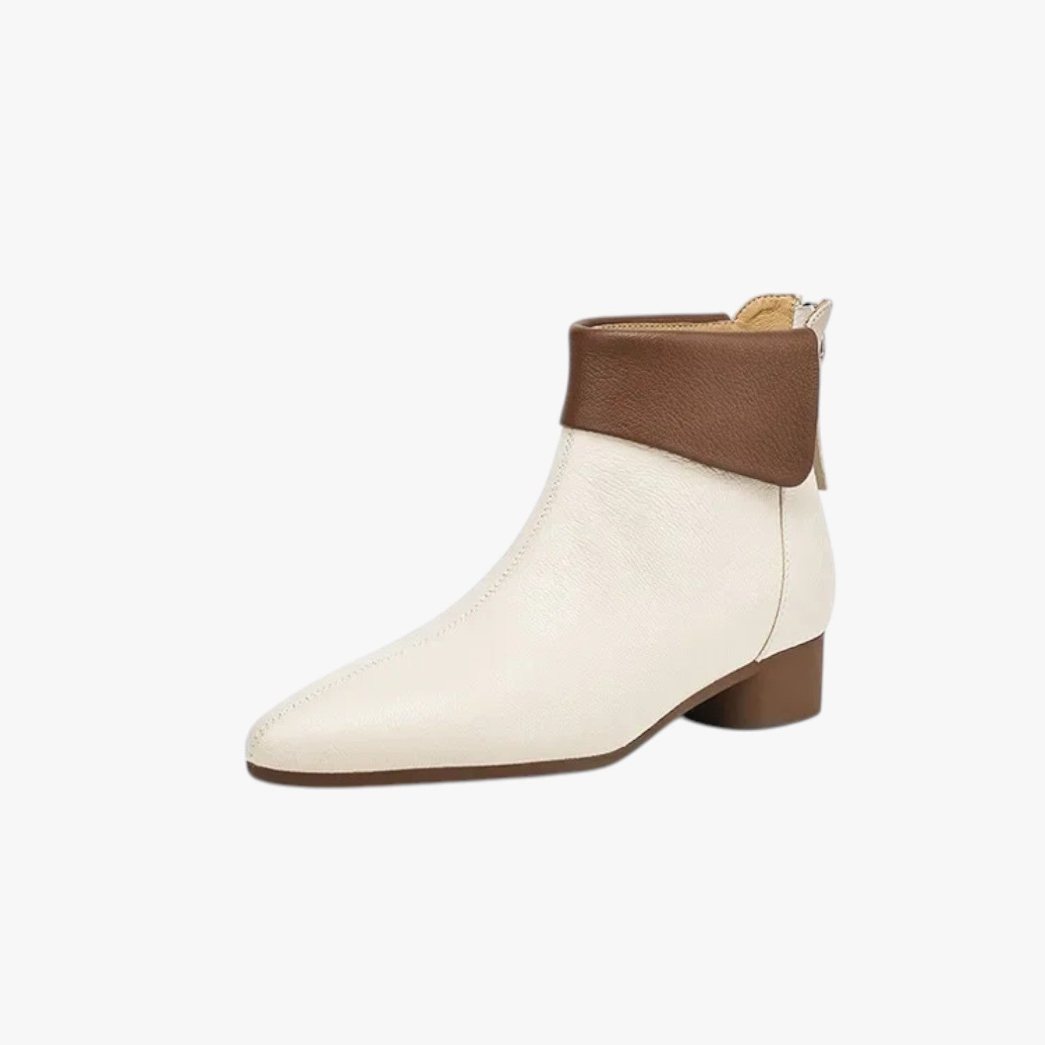 Amelia | Stivaletti retrò in pelle: comfort e stile per l'autunno - Beige - BOOTS Boots & Shoes Leather Boots womens boots - Concept Palermo