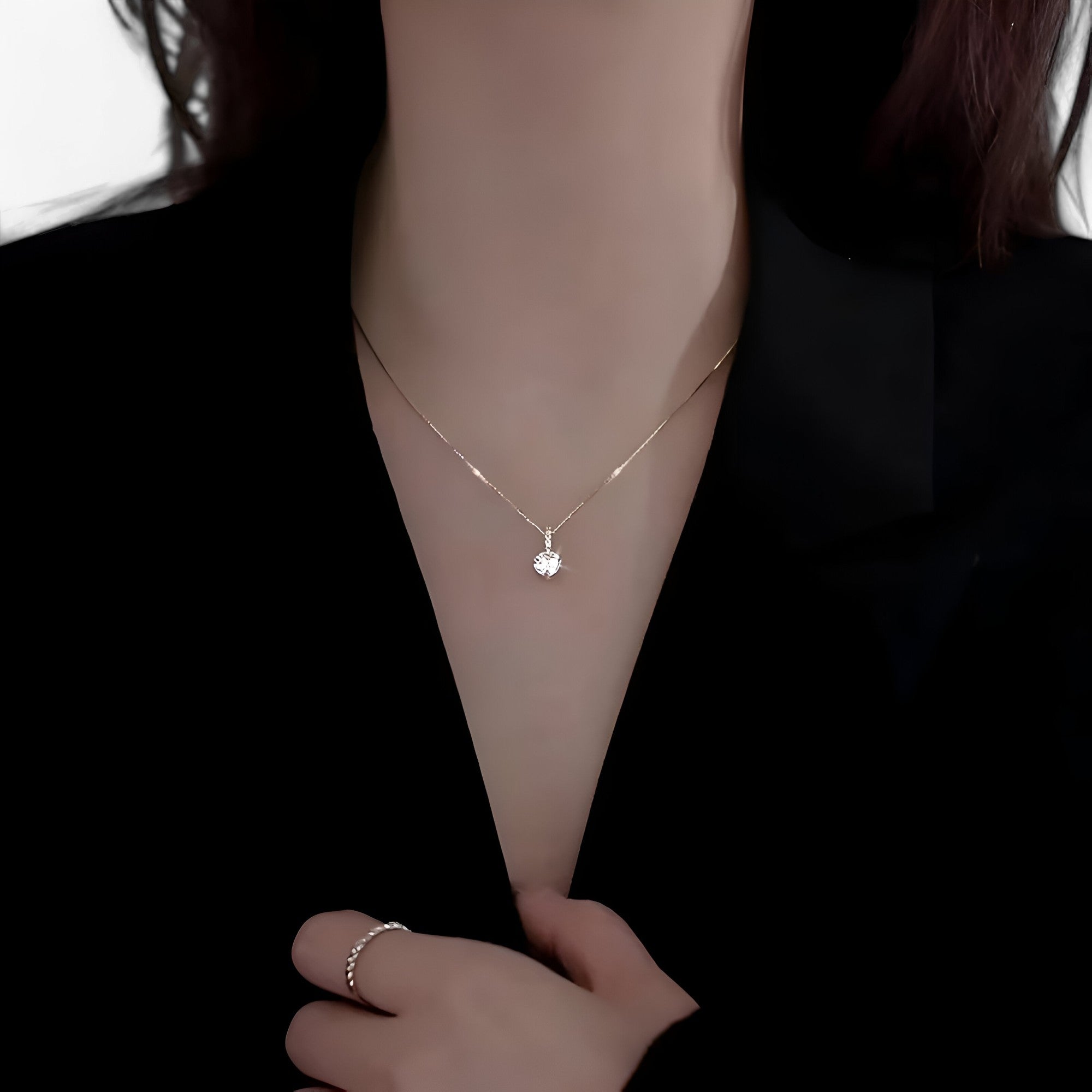 Jane| Collana placcata in argento con zirconia - elegante charme minimalista - - NECKLACES Necklaces for Women WOMEN - Concept Palermo