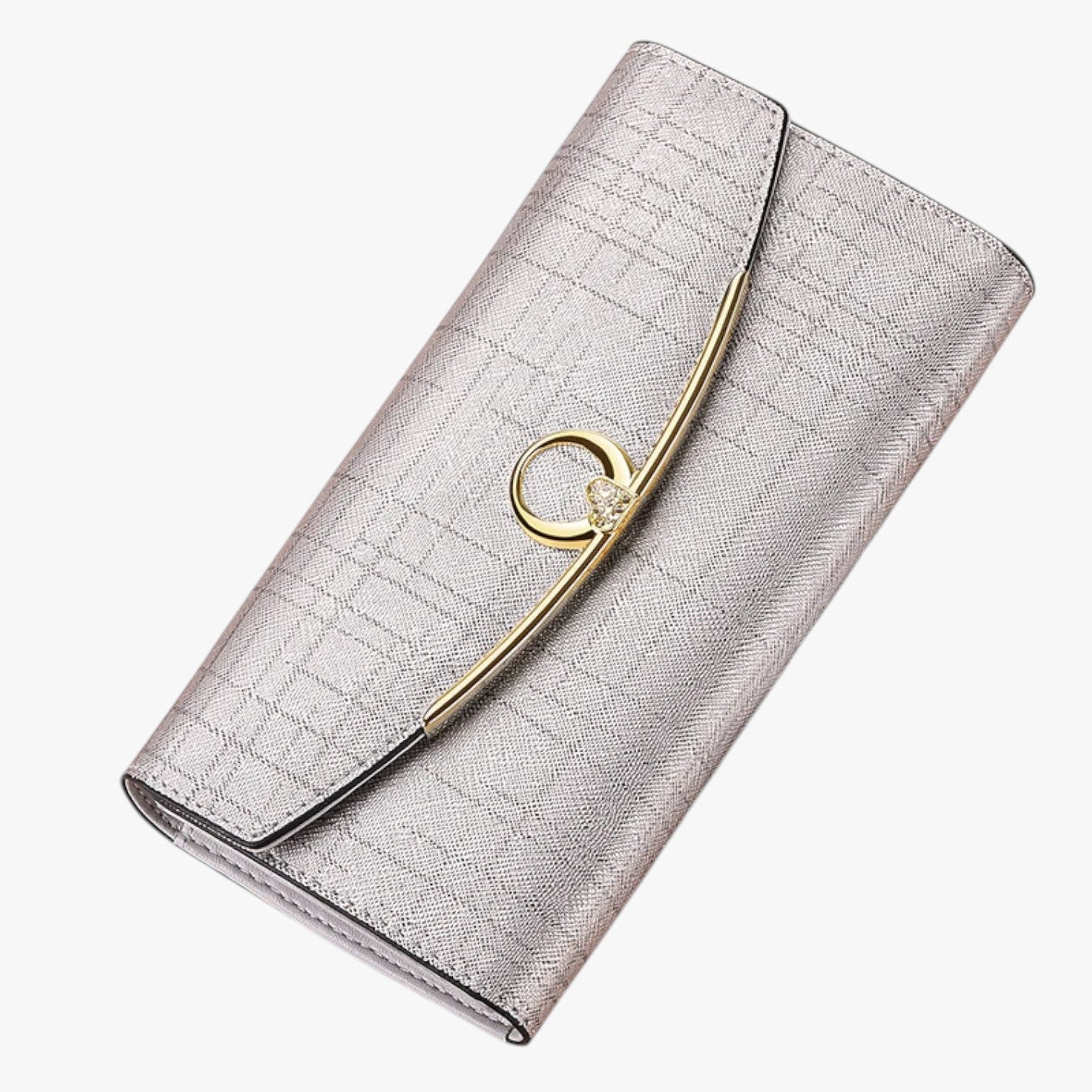 Zariyah | Elegante portafoglio lungo in pelle con grande capacità - Argento - elegant wallet wallet wallets womens wallet - Concept Palermo
