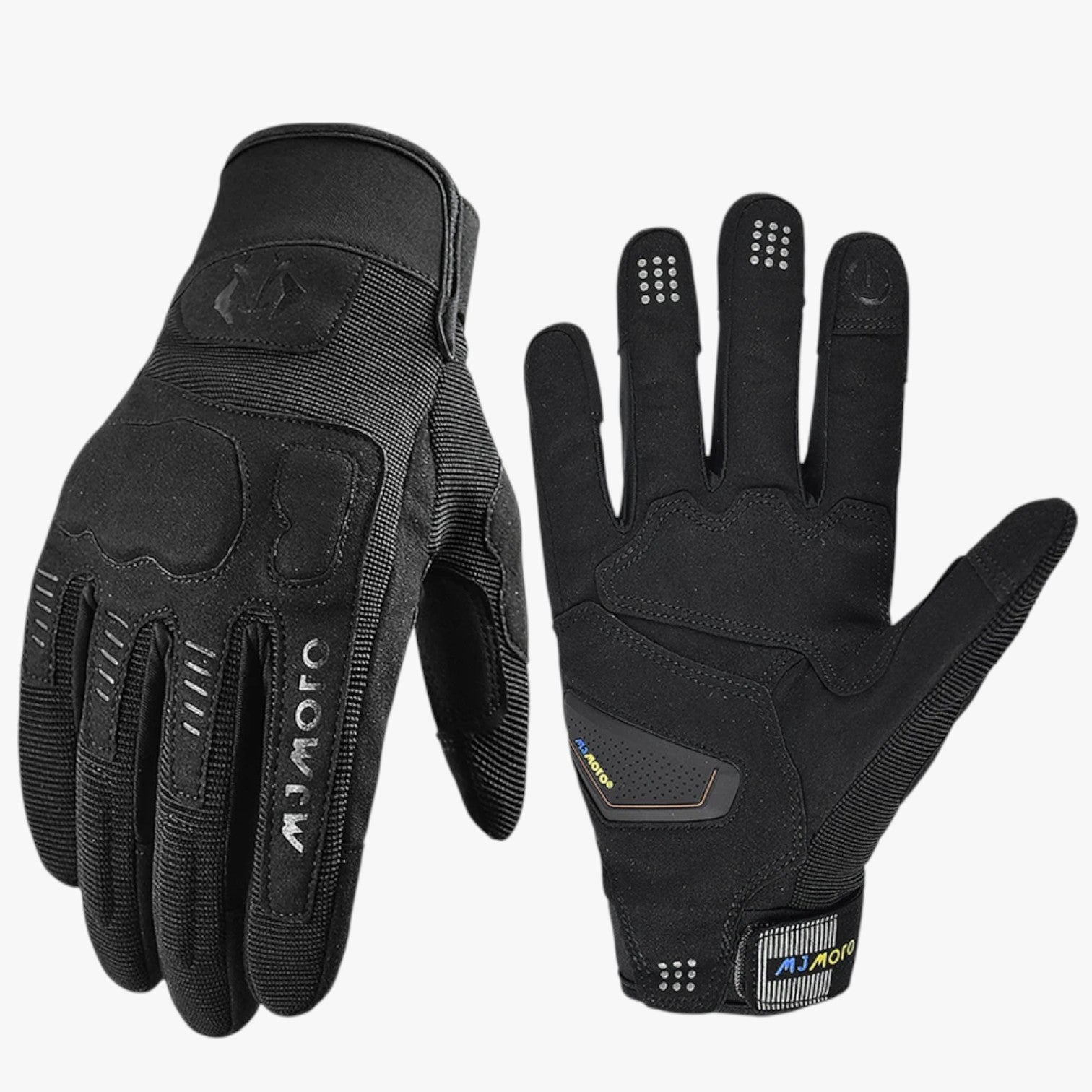 Ezequiel | Guanti Estivi MJMOTO Antivento, Touchscreen e Super Traspiranti - Nero - gloves gloves for men mens gloves - Concept Palermo