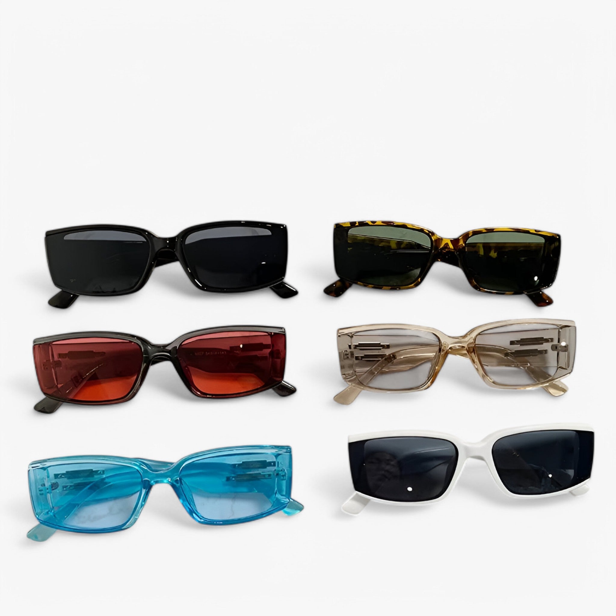 David | Occhiali da sole retrò con montatura rettangolare piccola - - shades for men - Concept Palermo