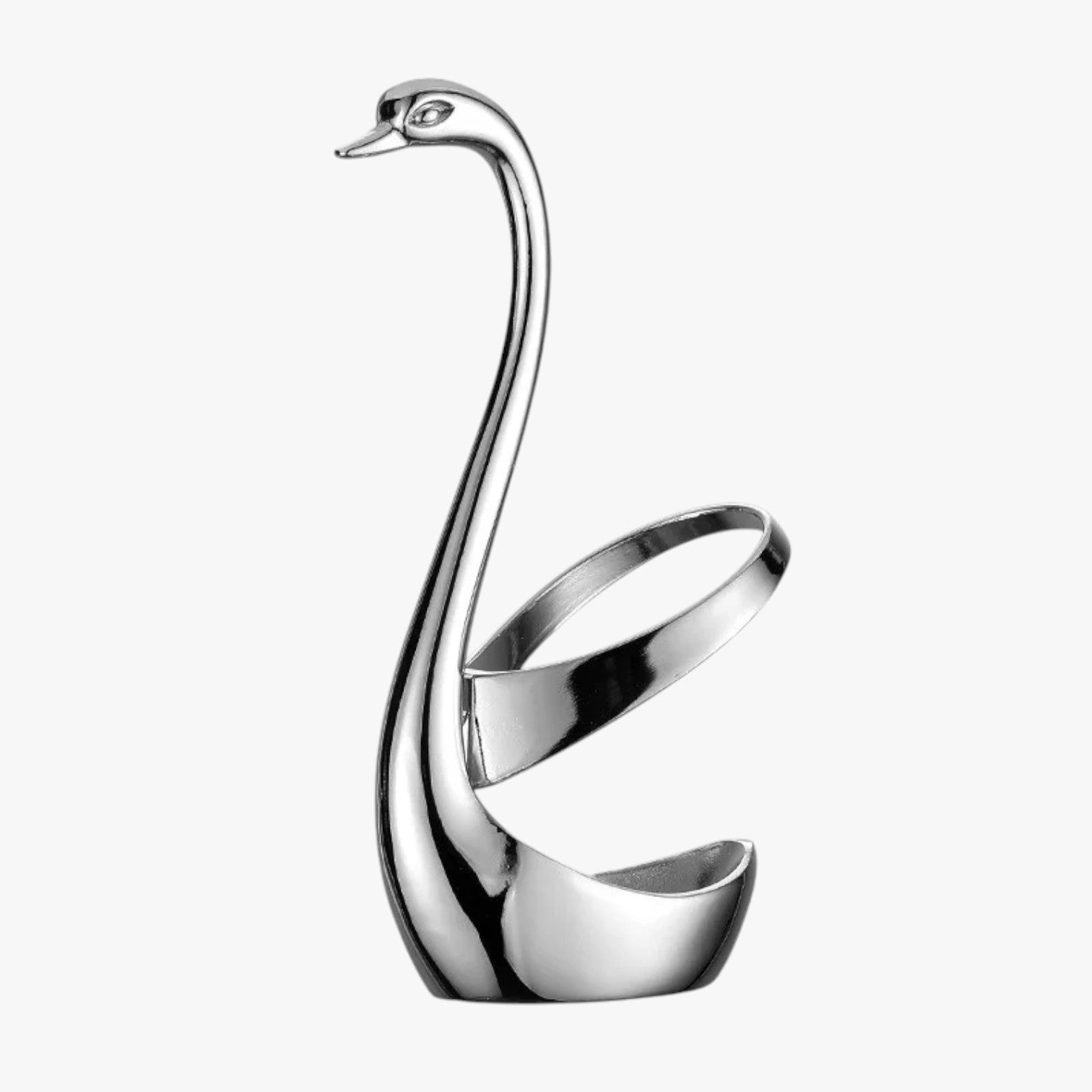 Finnley | Elegante porta posate a forma di cigno - Base Argento - Kitchen kitchen accessory kitchen tools - Concept Palermo
