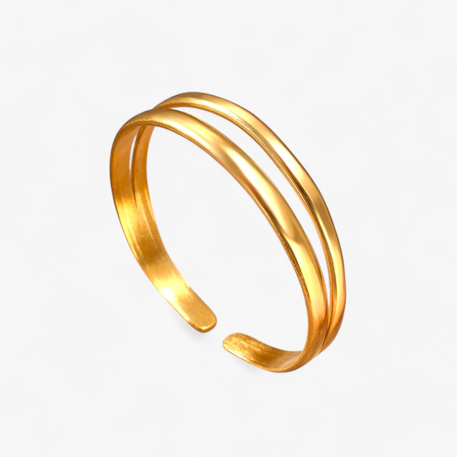 Kaia | Bracciale Semplice a Due Strati – Eleganza Regolabile per Ogni Occasione - Oro - Accessories Jewelry BRACELETS - Concept Palermo