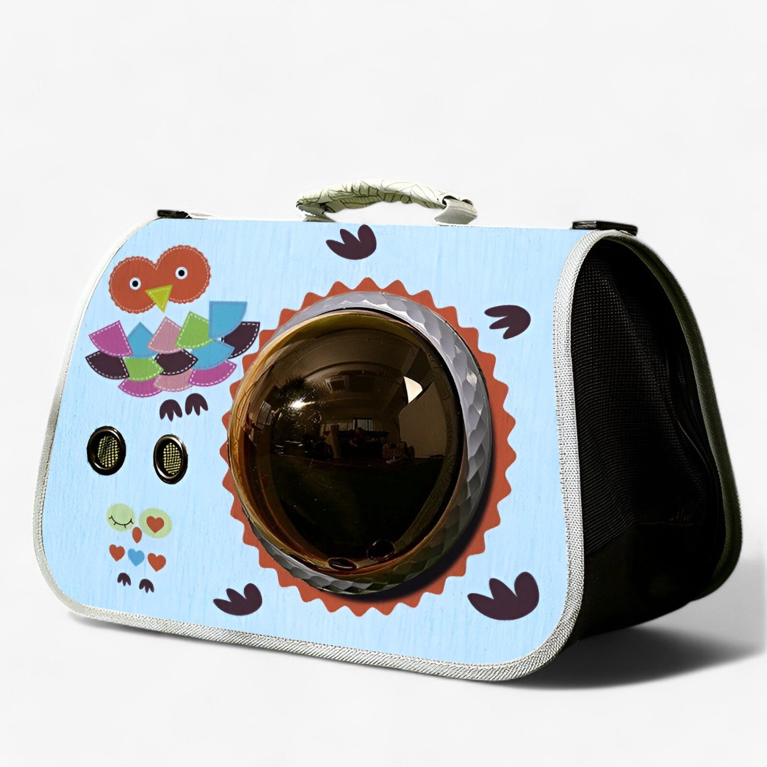Zoë | Borsa per gatti trasparente e traspirante per viaggi - gufo come mostrare - - Concept Palermo