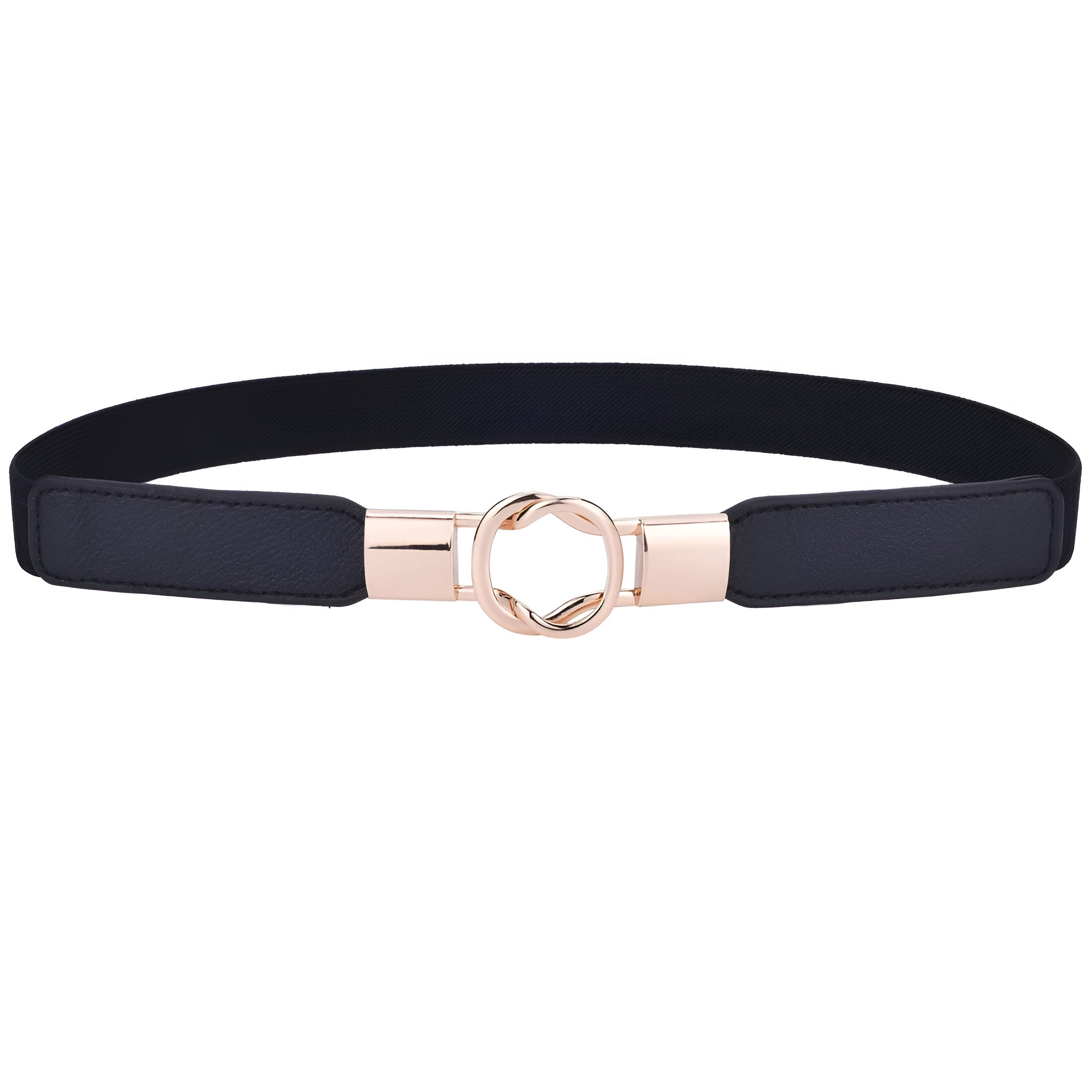 Ivy | Cintura elastica sottile per abiti e taglie forti - Largo 3cm-2 Nero - Belts belts for woman waist belt for women Womens belt - Concept Palermo