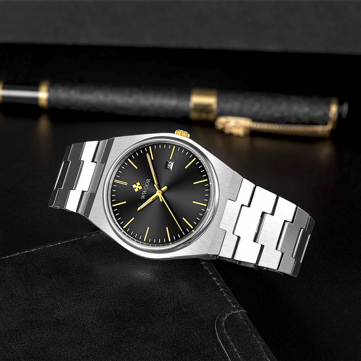 WWOOR Top Brand Luxury VJ32 Quartz Movement Watch for Men 316L Stainless Steel Business Watch Waterproof Luminous Men's Watches - - - Concept Palermo