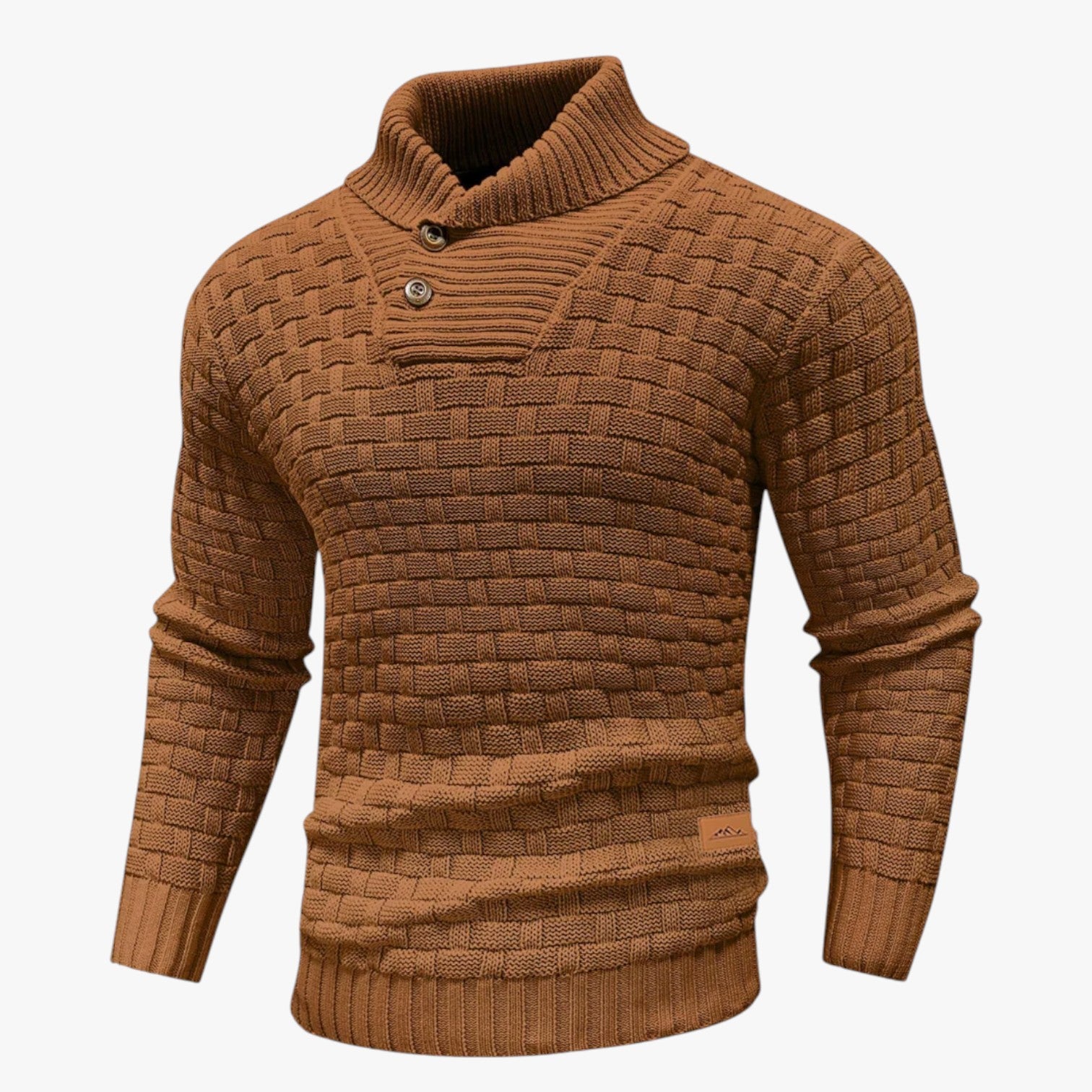Nathan | Maglione morbido in maglia da uomo in stile invernale caldo con scollo rotondo - Beige - Sweater sweater men sweaters - Concept Palermo