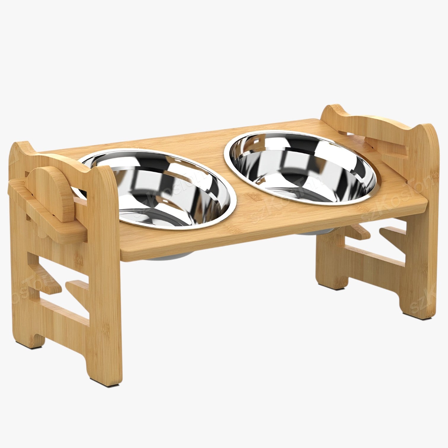 Boba | Ciotola per Cani in Bambù Regolabile Ergonomica e Pieghevole - 2 pezzi di ciotole - animali domestici - Concept Palermo