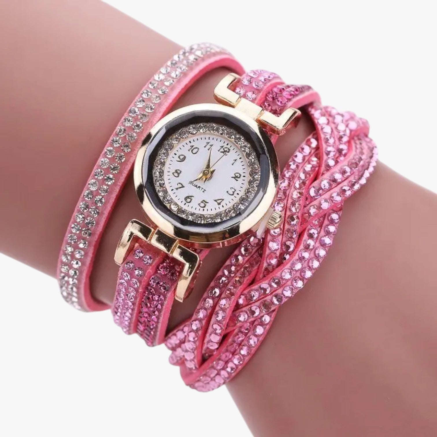 Heidi | Orologio da donna con cinturino lungo in pelle: eleganza e lucentezza in uno - Rosa - female watch watch watch for women - Concept Palermo