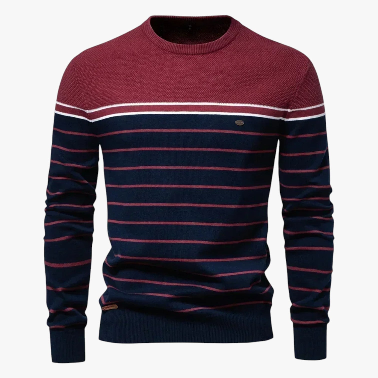 Calvin | Maglione autunnale a righe premium Caldo, elastico e dallo stile impeccabile - Rosso - Sweater sweater men sweaters - Concept Palermo