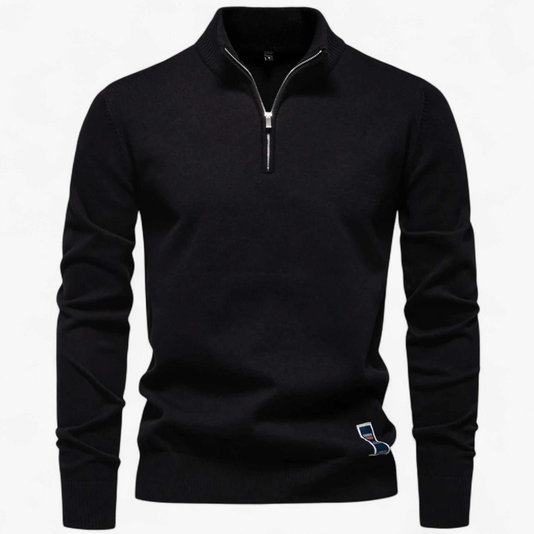 Ken | Maglione da Uomo con Mezza Zip - Nero - Clothes clothes men Clothing Sweater sweater men sweaters - Concept Palermo