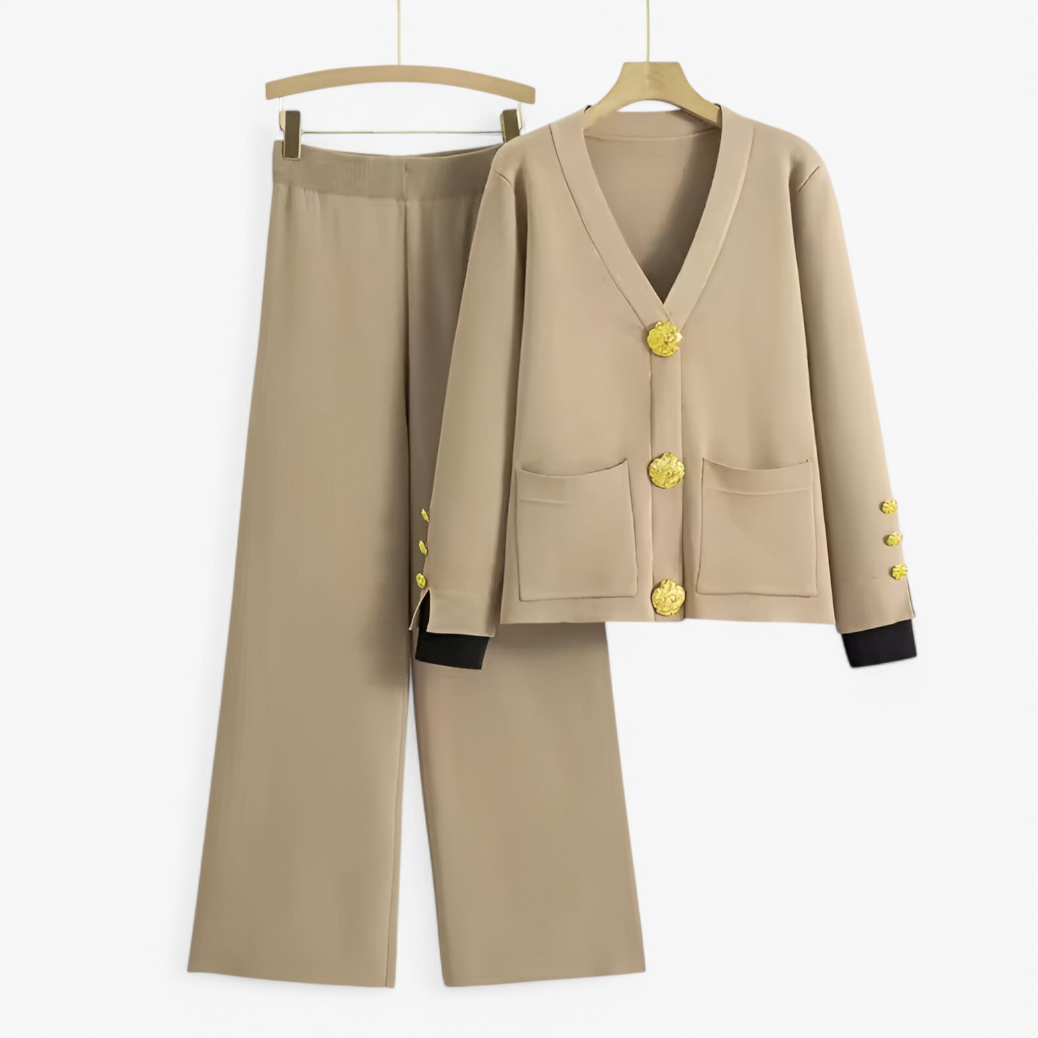 Elena | Set Due Pezzi in Maglia con Cardigan e Pantaloni - - - Concept Palermo