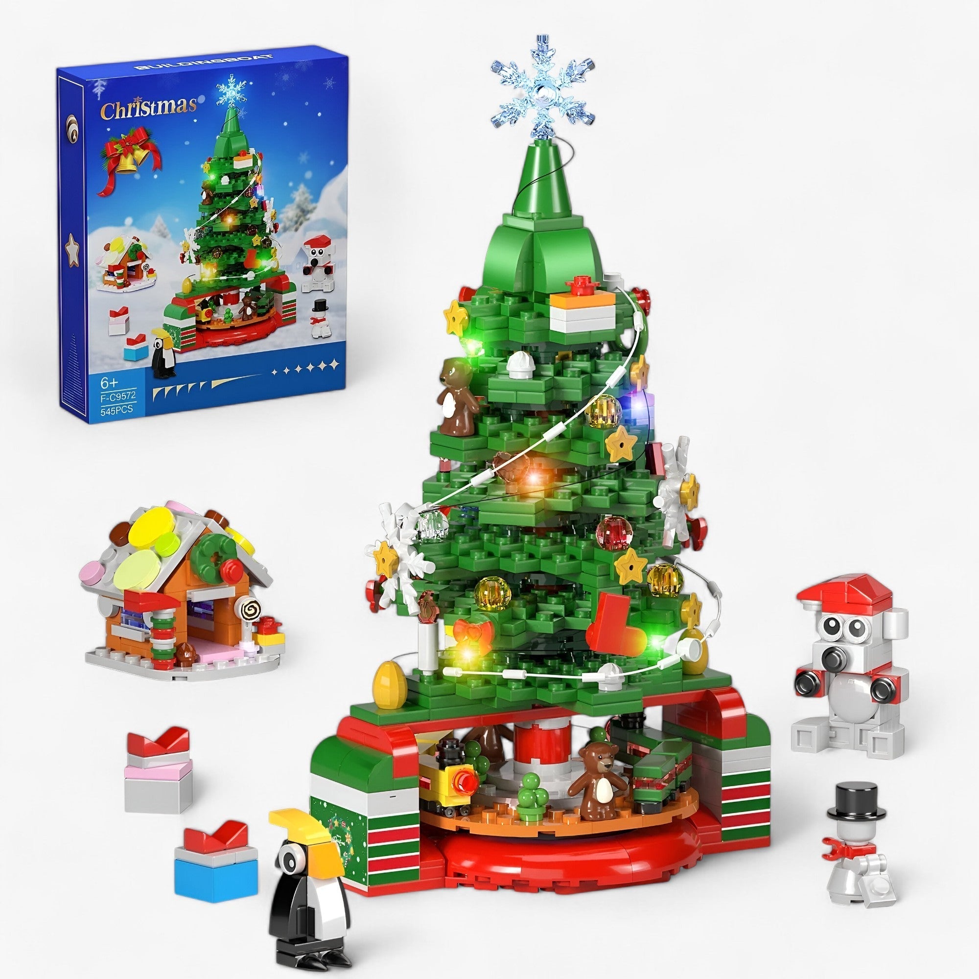 Festive Holidays | Costruisci il tuo albero di Natale illuminato - 547PCS Con Scatola Istruzione in Carta - Christmas gift gift kids toys toys toys & gifts - Concept Palermo