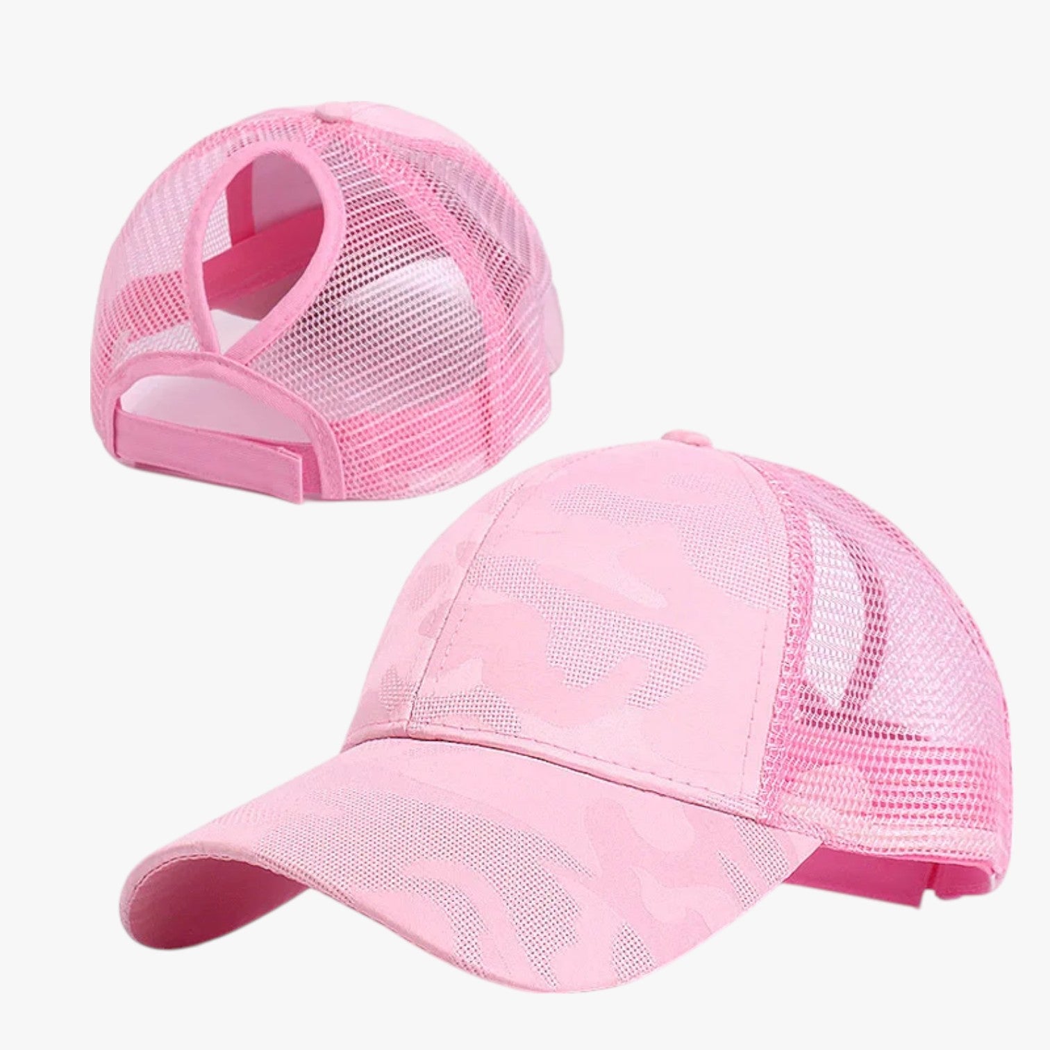 Blaire | Cappello Estivo Camo con Rete e Chignon - Pink - hat Hat for girls hats women hat womens hat - Concept Palermo