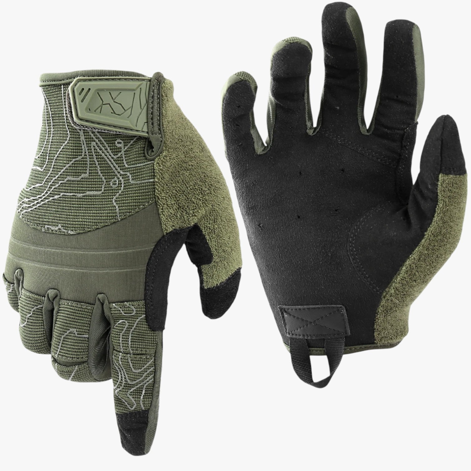 Troy | Guanti tattici touch screen traspiranti a dita complete - Full Finger Green - gloves gloves for men mens gloves - Concept Palermo