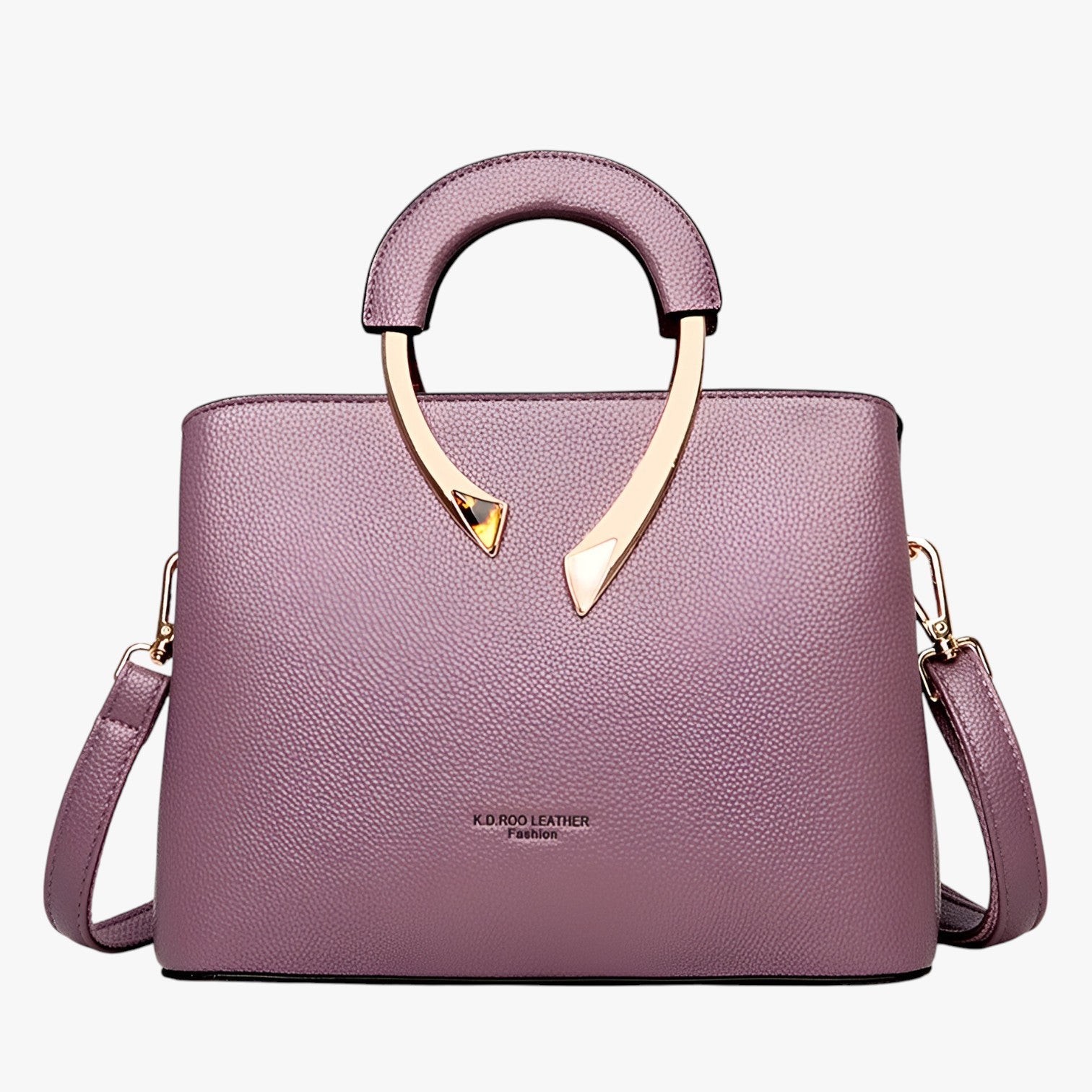 Elvira | Tote in Pelle Luxe con Design Versatile - Viola taro - handbags Women's handbags - Concept Palermo