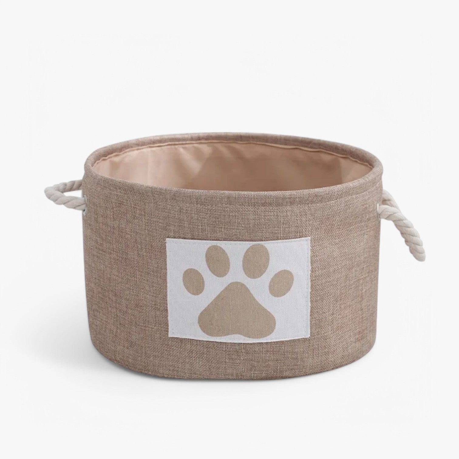 Beatrix | Cesto per giocattoli pieghevole con maniglia in legno elegante - khaki - dog DOG SUPPLIES - Concept Palermo
