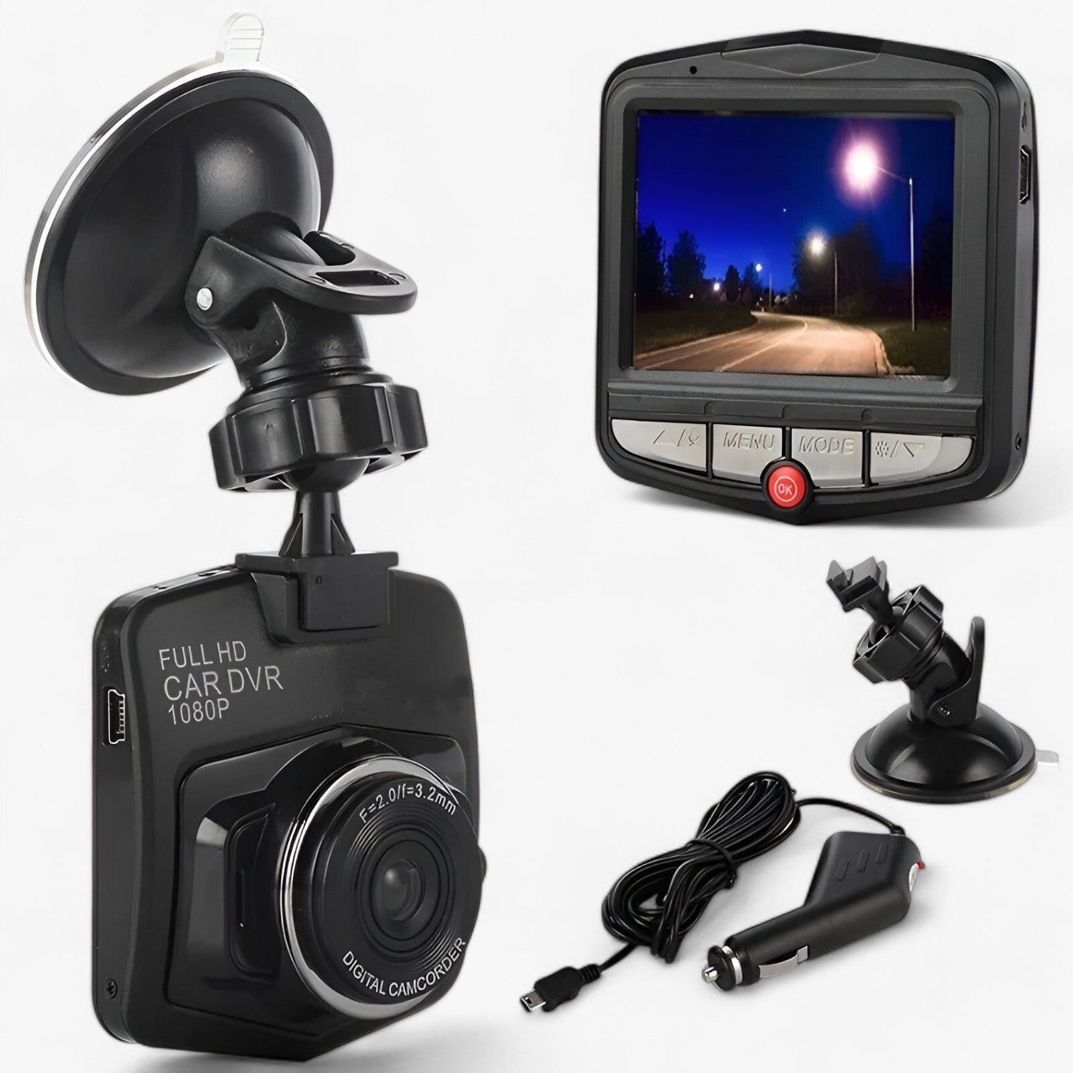 Axel | Dashcam 1080P HD con visione notturna e registrazione in loop - - camera car accessory gadget - Concept Palermo