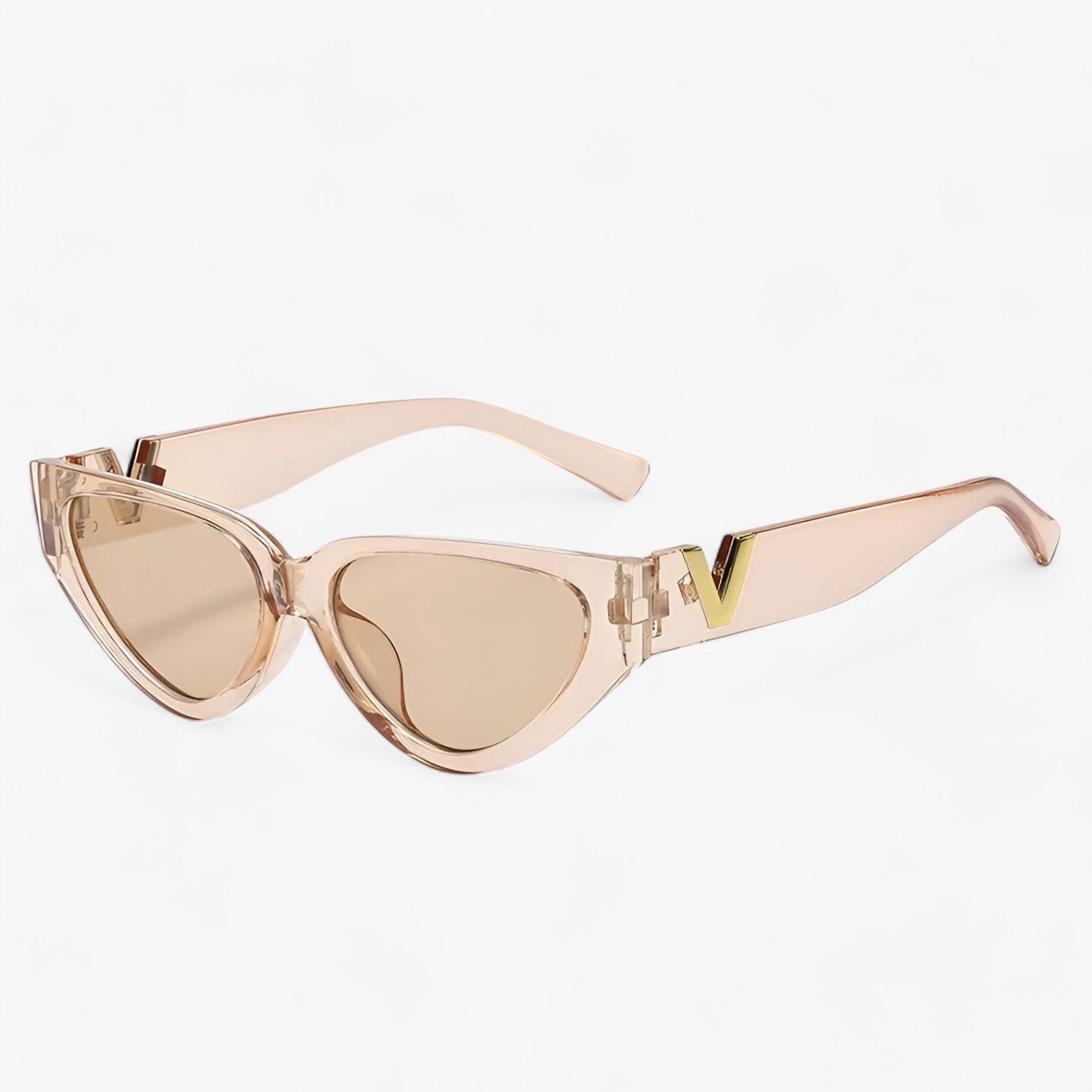 Samara | Occhiali da sole Cat Eye Luxe Glamour per donne - Protezione UV400 - Champagne - Cat Eye Sunglasses Sunglasses WOMEN - Concept Palermo