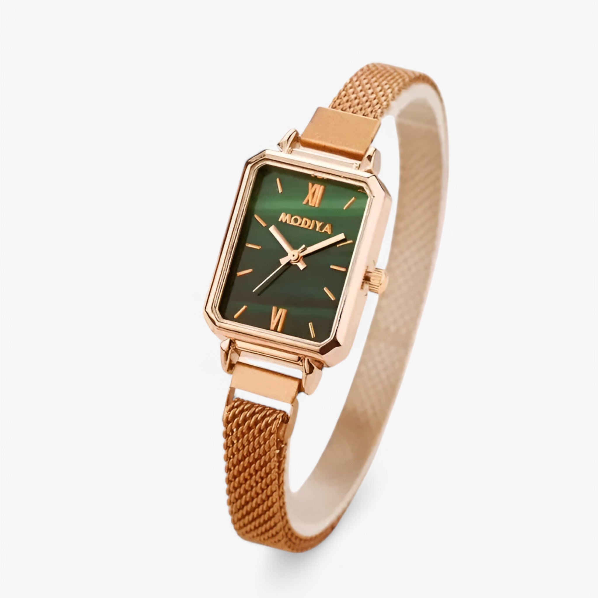 Sabrina | Orologio da donna quadrato con quadrante verde e cinturino magnetico - Verde - female watch watch for women - Concept Palermo