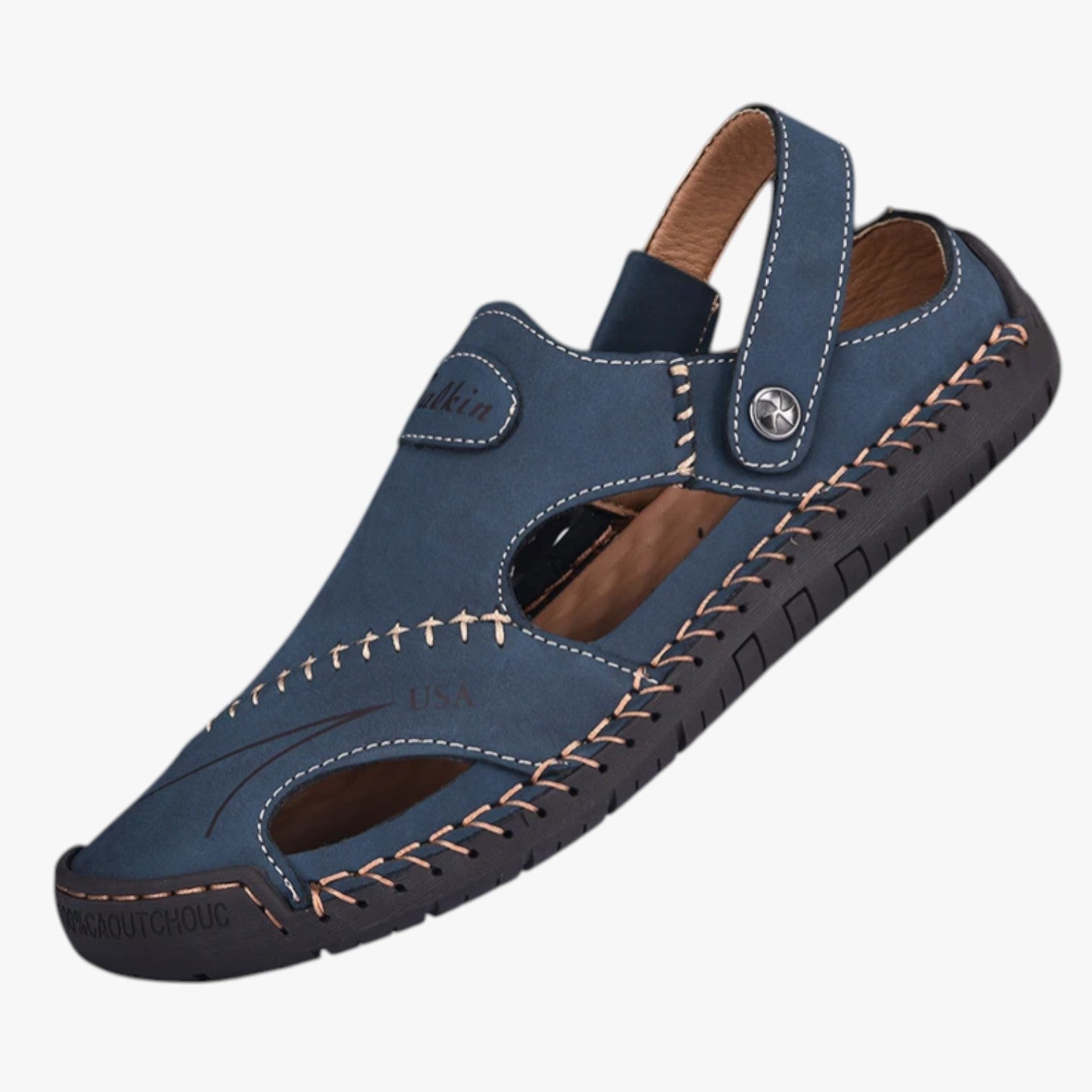 Owen | Sandali estivi da uomo - Pelle traspirante e suola antiscivolo per un tocco di stile - Blu - casual sandals stylish sandals women sandals - Concept Palermo