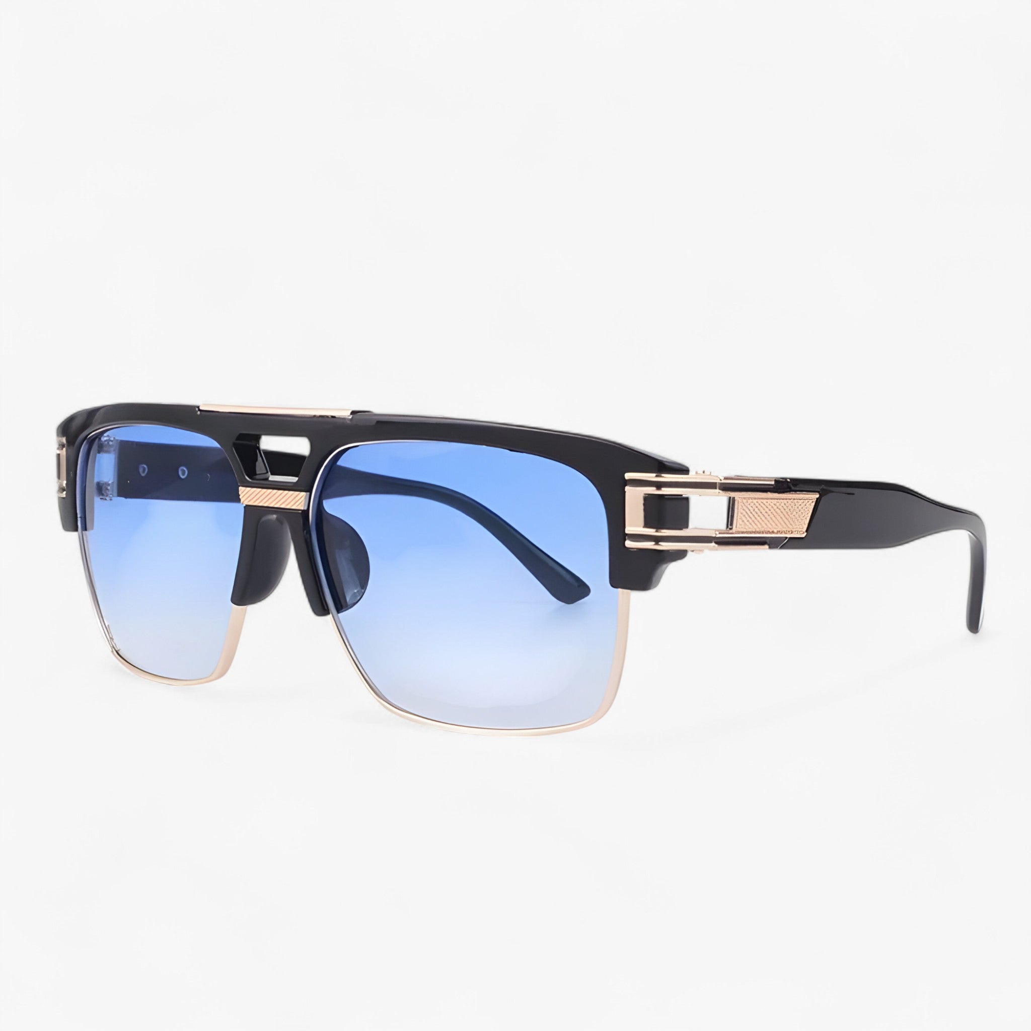 Luca | Occhiali da sole vintage a specchio retrò firmati - Nero-Blu sfumato Come immagine - Fashion Sunglasses men sunglasses polarized mens sunglasses Polarized man sunglasses Sunglasses sunglasses polarized men - Concept Palermo