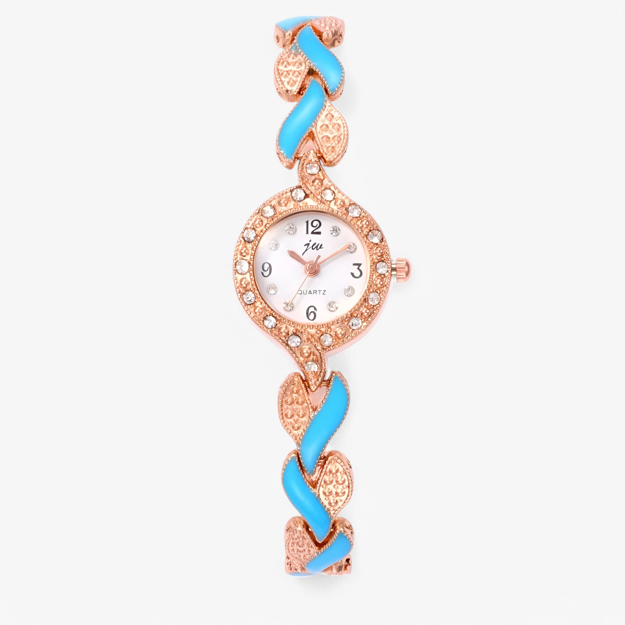 Junifer | Orologio da donna in acciaio con strass e movimento al quarzo - Blu Cielo - - Concept Palermo