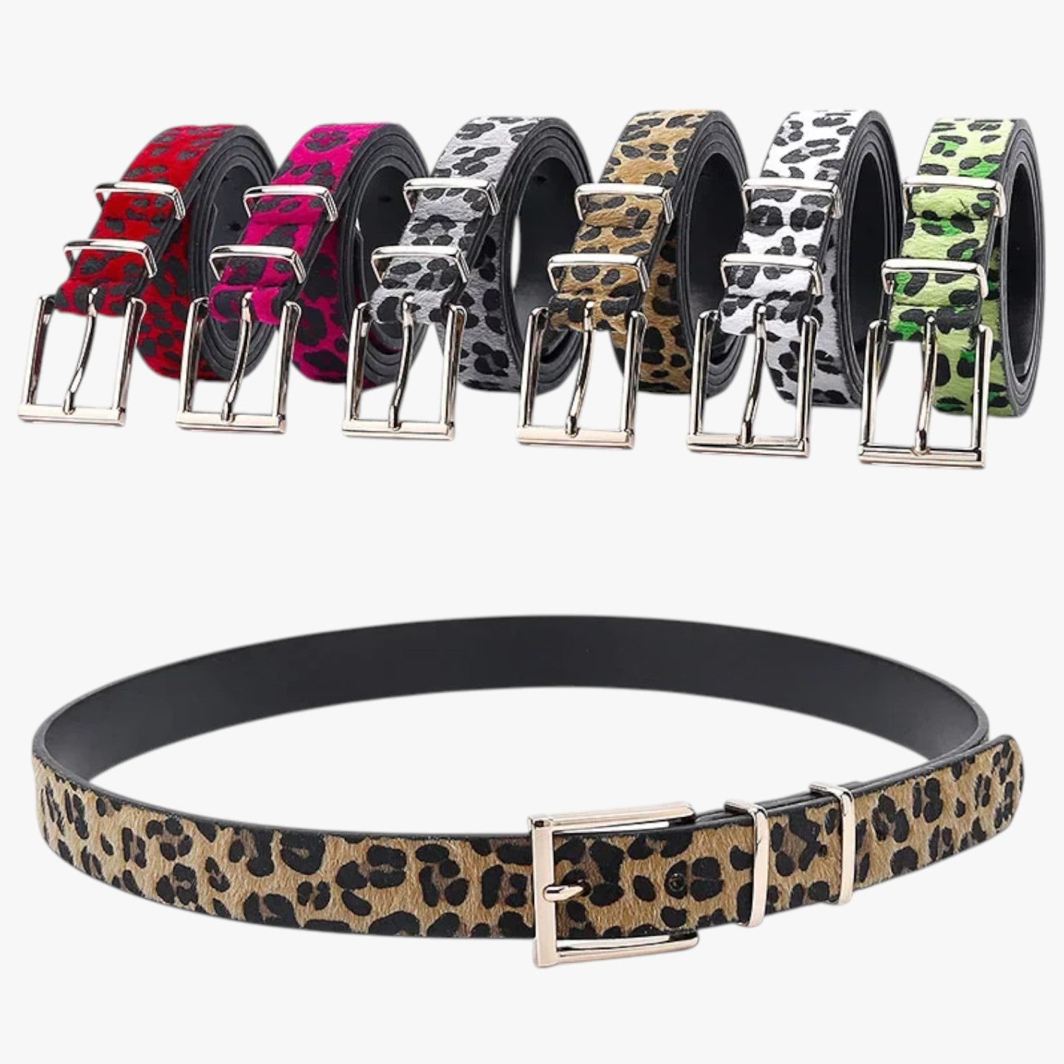 Julianna | Cintura in Pelle Leopardata con Fibbia Elegante - - Belts waist belt for women Womens belt - Concept Palermo