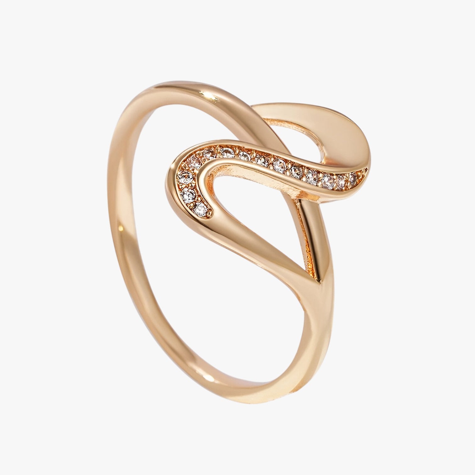 Kiara | Elegante anello in oro rosa con zirconi - Z0626 - Ring Rings women ring womens ring - Concept Palermo