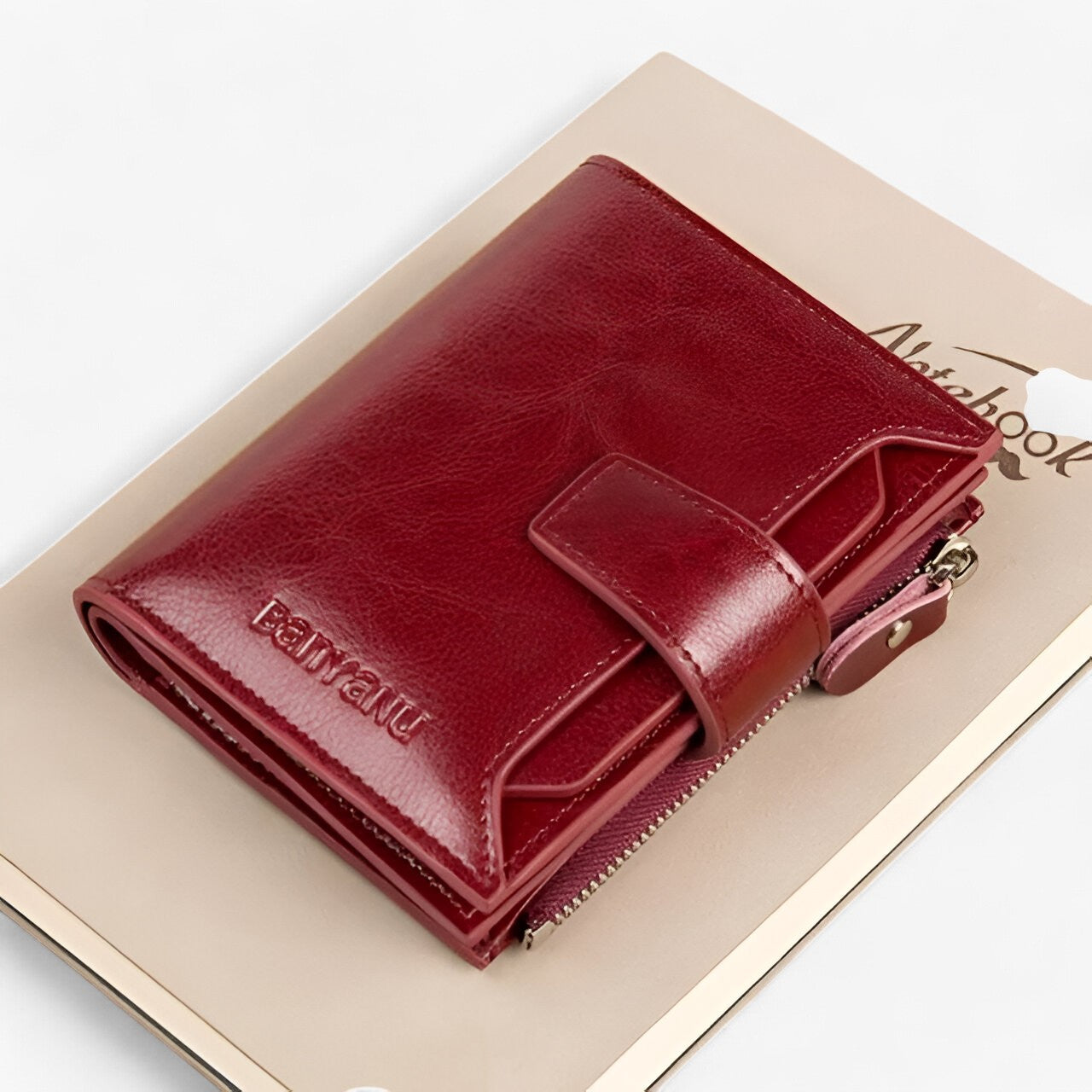 Clara | Portafoglio Donna in Pelle con Blocco RFID - Eleganza e Sicurezza - Rosso Vino - wallet womens wallet - Concept Palermo