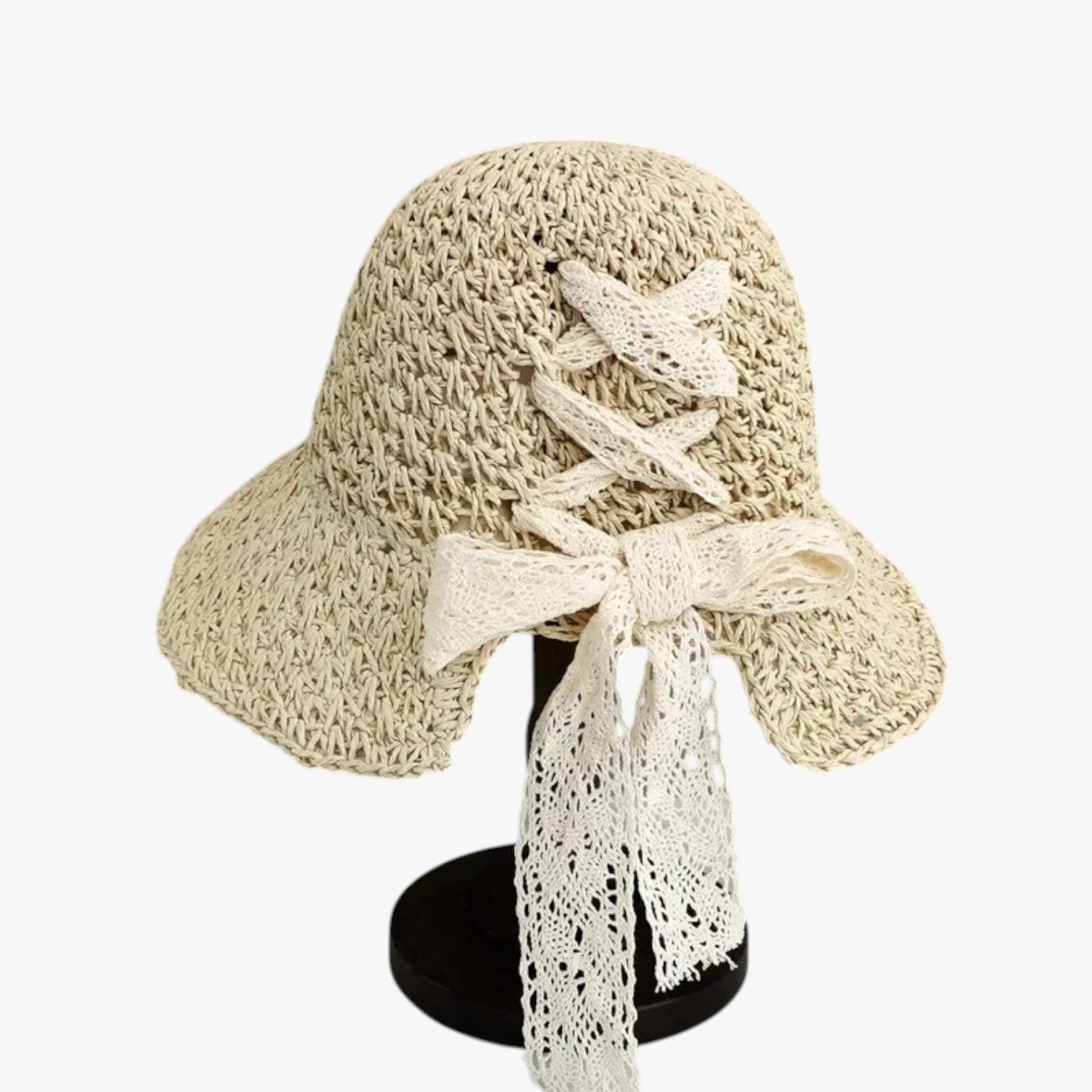 Elodie | Cappello da Spiaggia UV con Foro per Codino - Beige - hat Hat for girls summer hat sun hat Sun Hats women hat - Concept Palermo