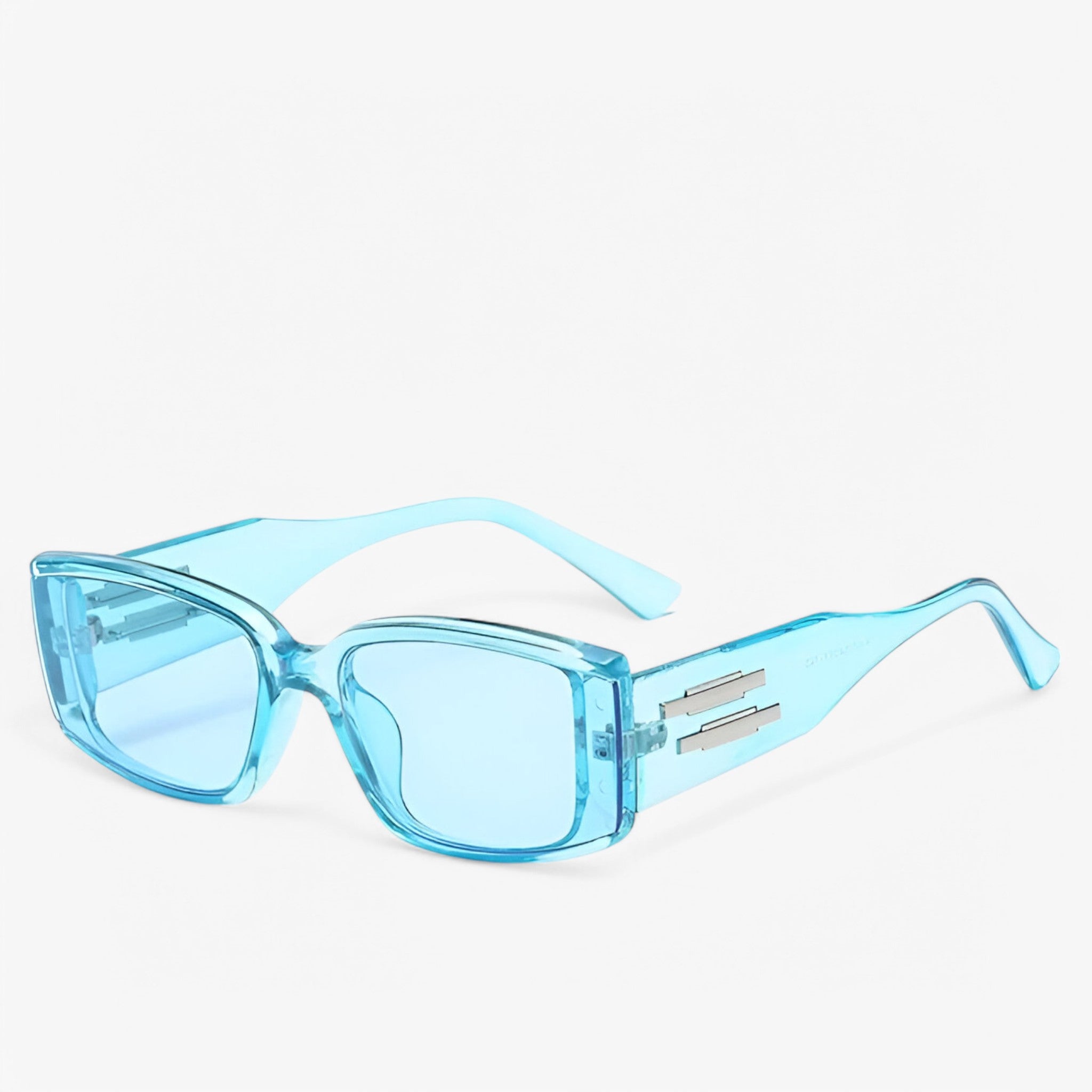 David | Occhiali da sole retrò con montatura rettangolare piccola - Blu Come immagine - shades for men - Concept Palermo