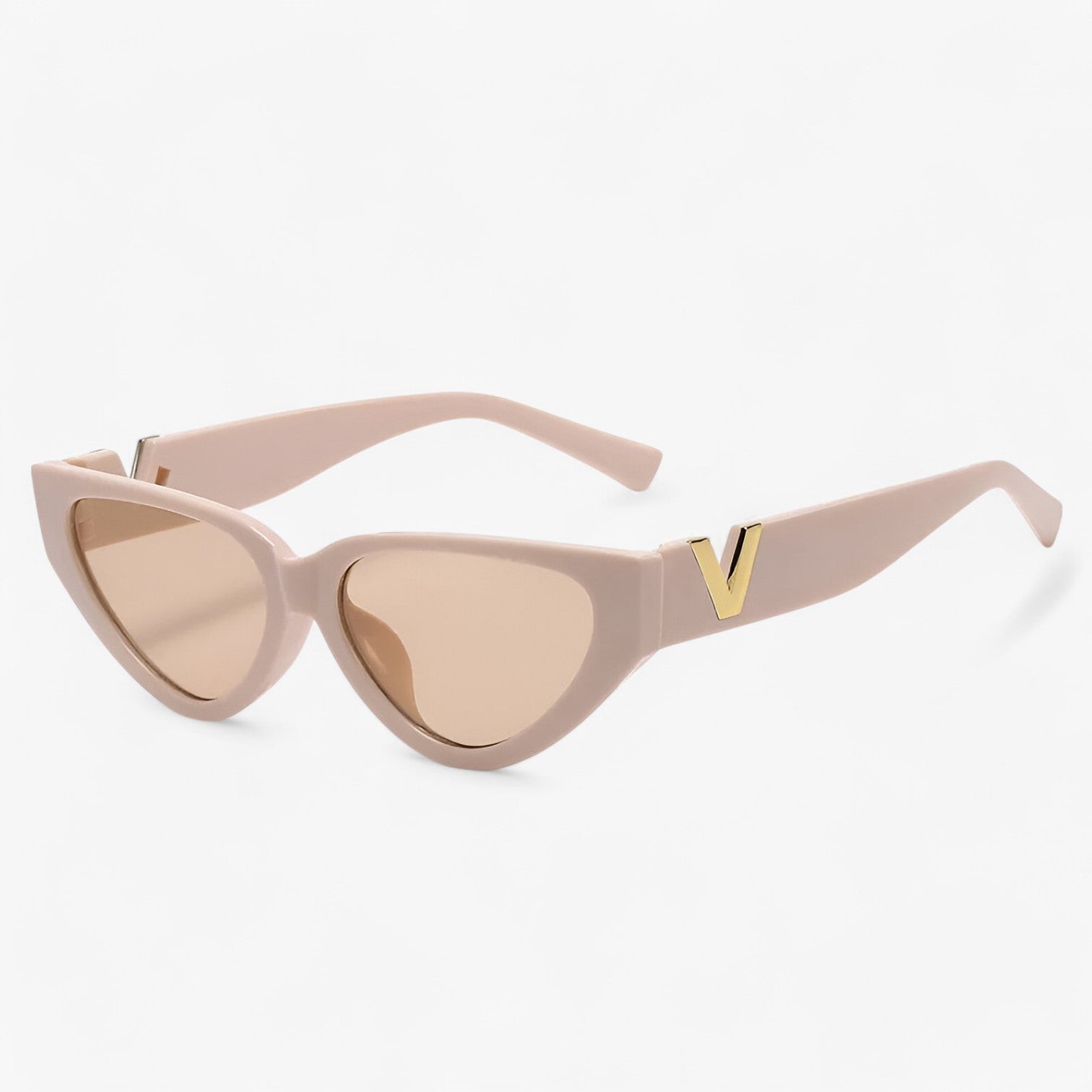 Samara | Occhiali da sole Cat Eye Luxe Glamour per donne - Protezione UV400 - Beige - Cat Eye Sunglasses Sunglasses WOMEN - Concept Palermo