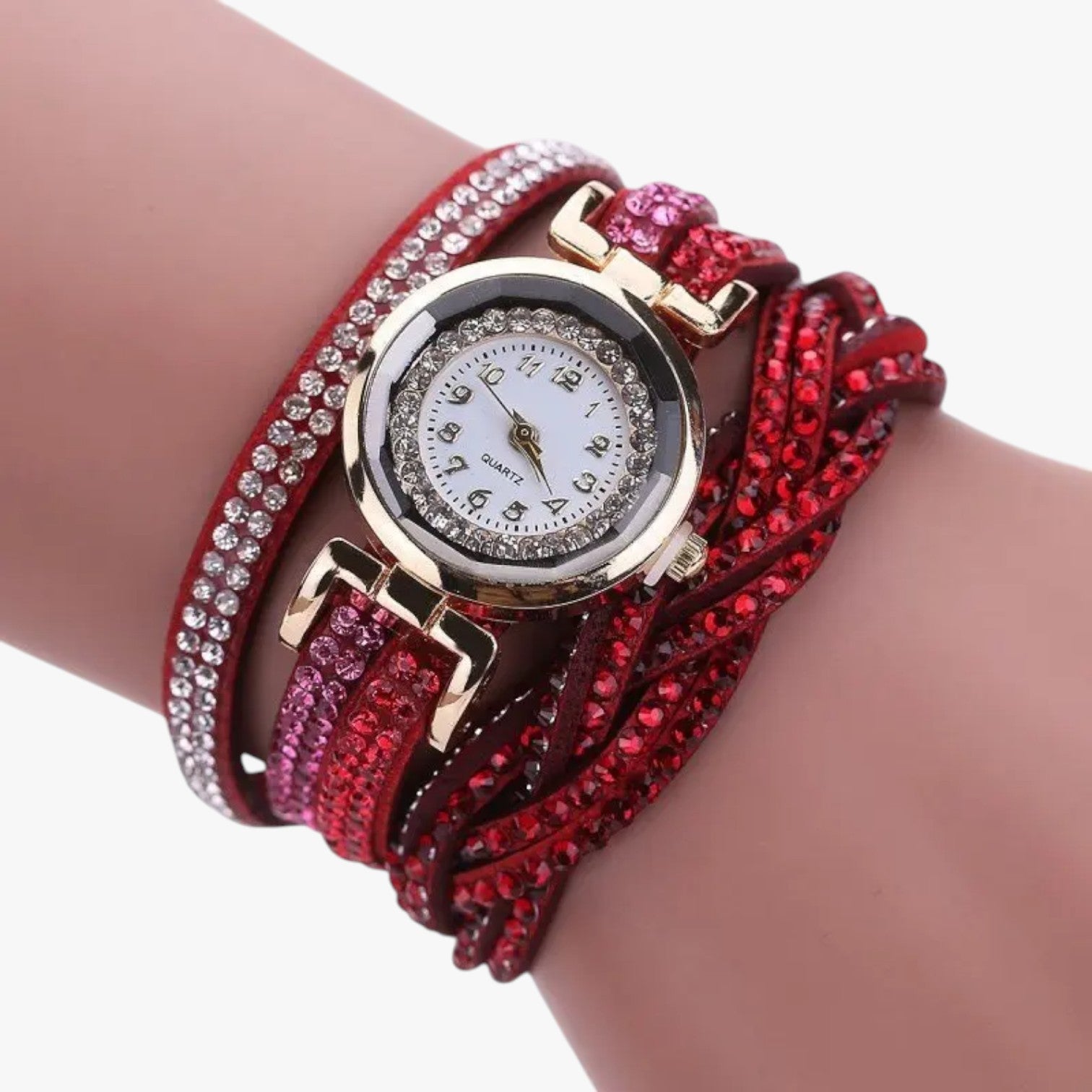 Heidi | Orologio da donna con cinturino lungo in pelle: eleganza e lucentezza in uno - Rossa - female watch watch watch for women - Concept Palermo