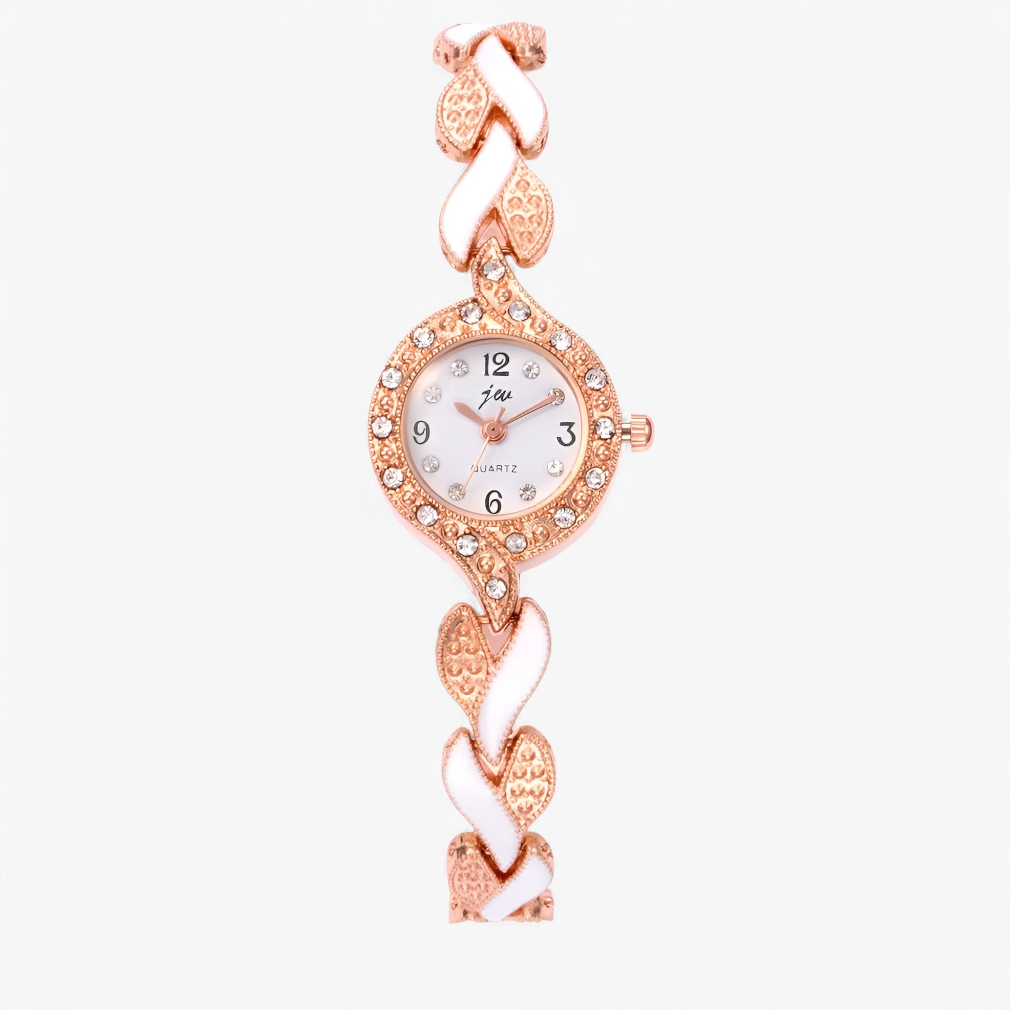 Junifer | Orologio da donna in acciaio con strass e movimento al quarzo - Bianca - - Concept Palermo